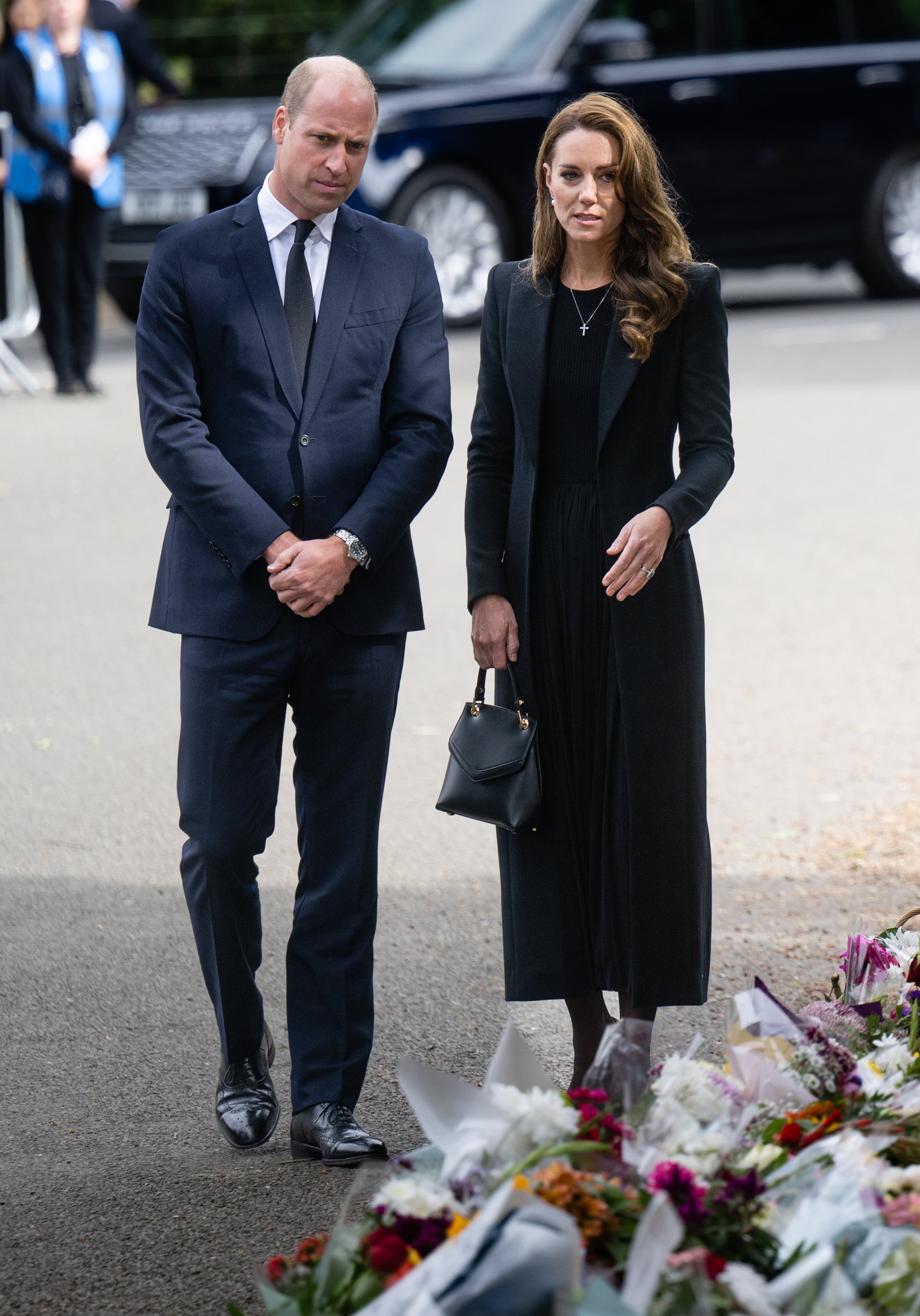Prince William, Prince of Wales and Catherine, Princess of Wales view floral tributes at Sandringham on September 15, 2022 in King's Lynn, England | Source: Getty Images