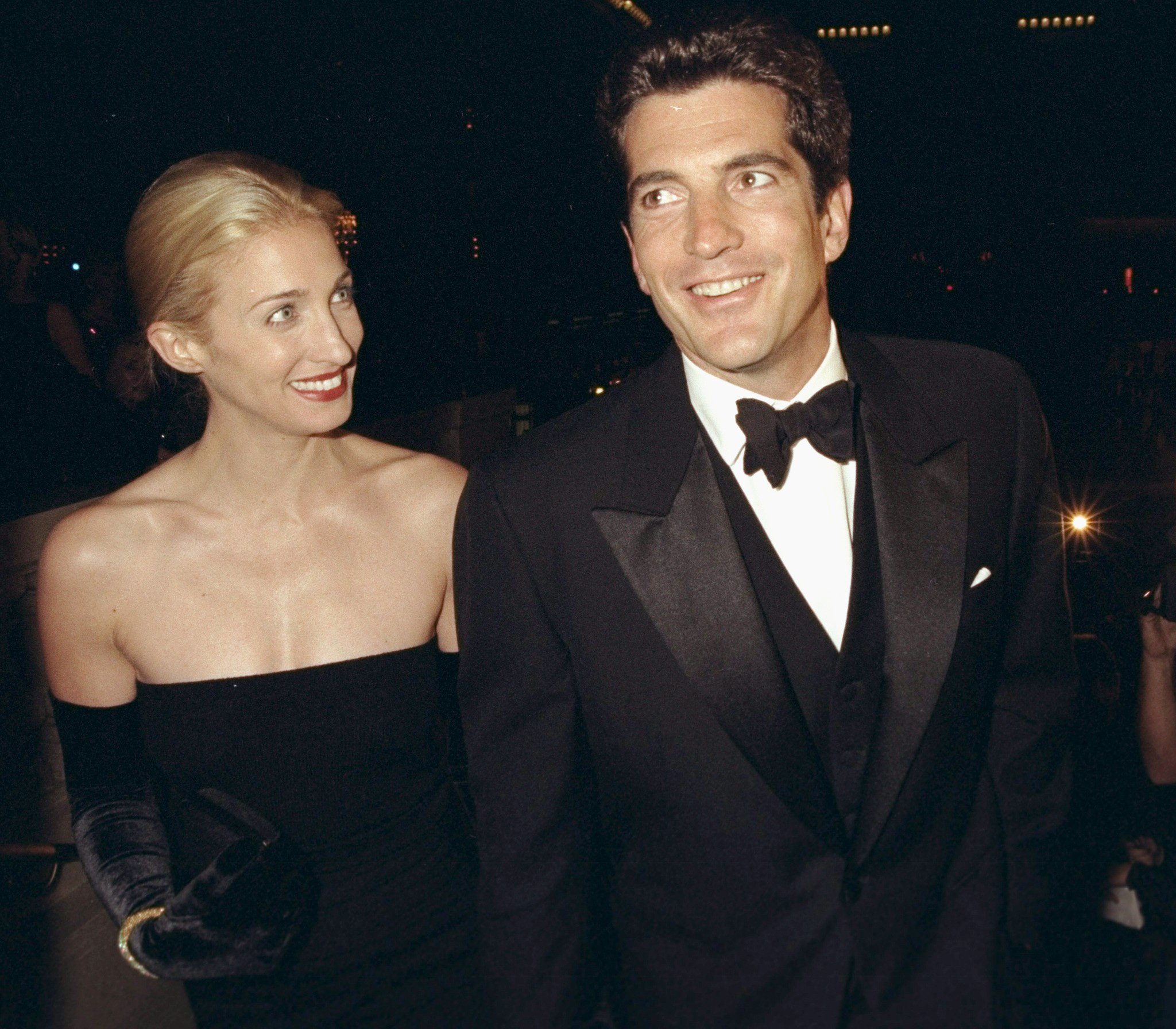 John F. Kennedy Jr. and Carolyn Bessette Kennedy during the Municipal Art Society gala at Grand Central Terminal. / Source: Getty Images
