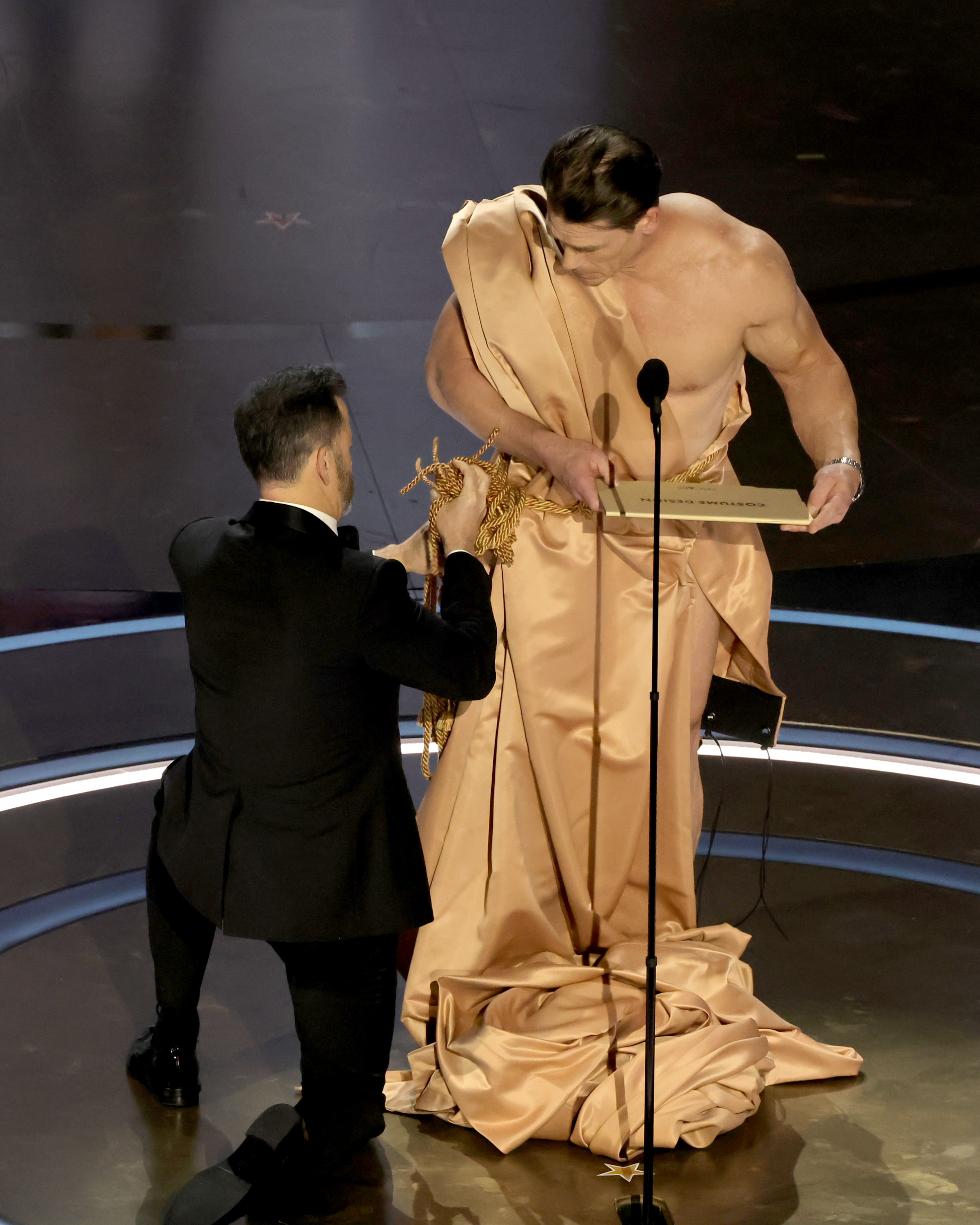 Jimmy Kimmel and John Cena during the 96th Annual Academy Awards at Dolby Theatre on March 10, 2024 in Hollywood, California | Source: Getty Images