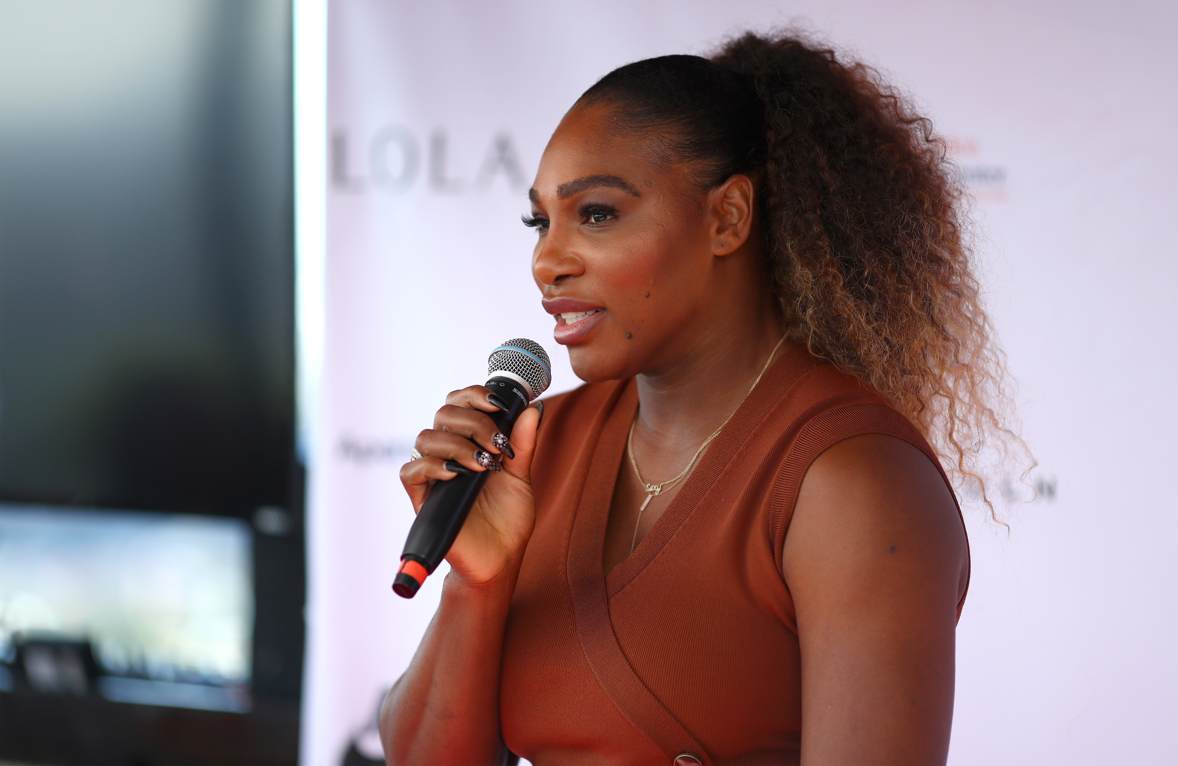 Serena Williams at the "Serena Williams and Yetunde Price Resource Center celebrate Home Bridge Partnership with Apartment List" event on October 3, 2019, in West Hollywood, California. | Source: Getty Images