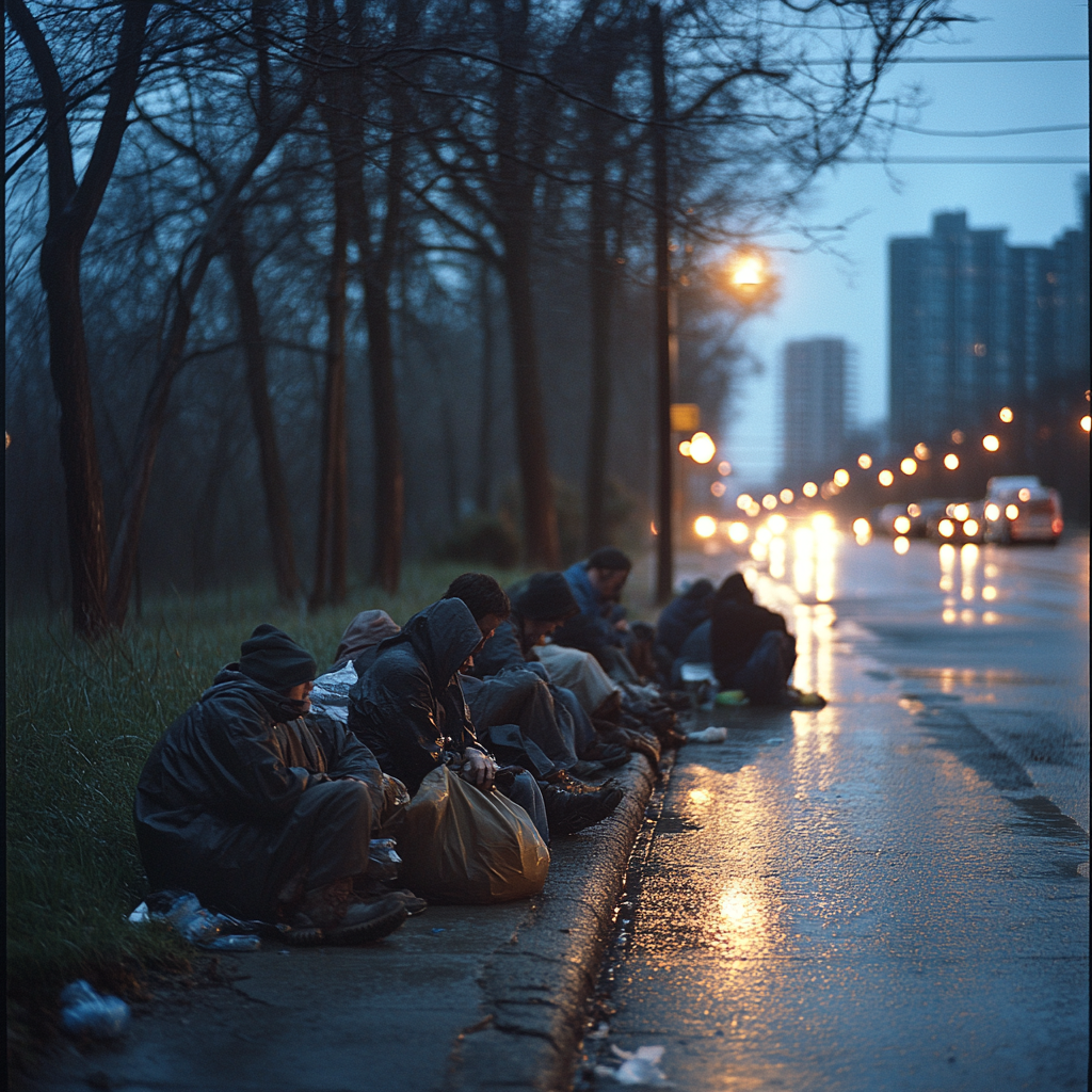 Disgruntled homeless people | Source: Midjourney