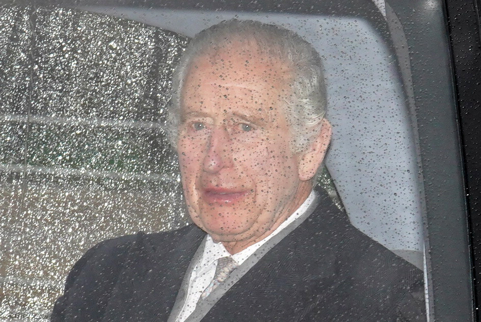 King Charles III arriving back at Clarence House on February 13, 2024 following the announcement of his cancer diagnosis| Source: Getty Images