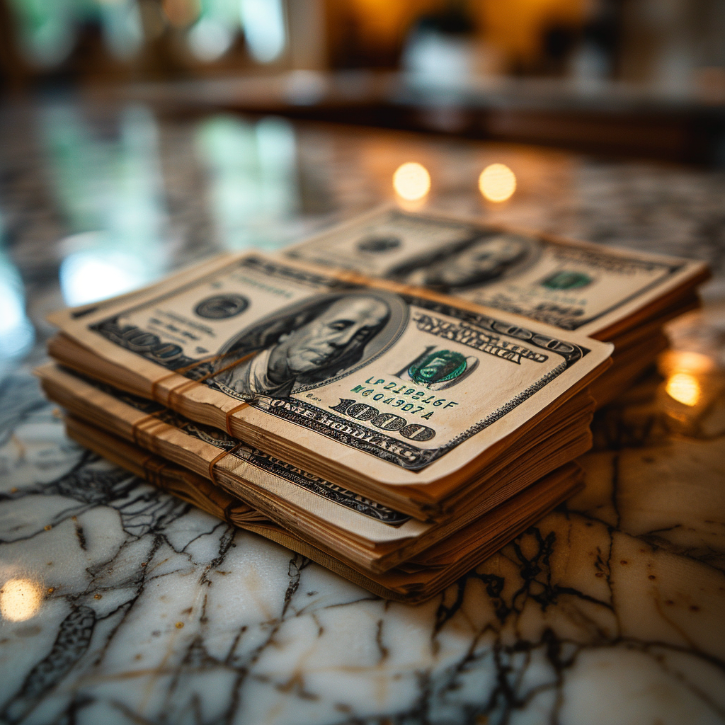 Fake money on the table | Source: Midjourney