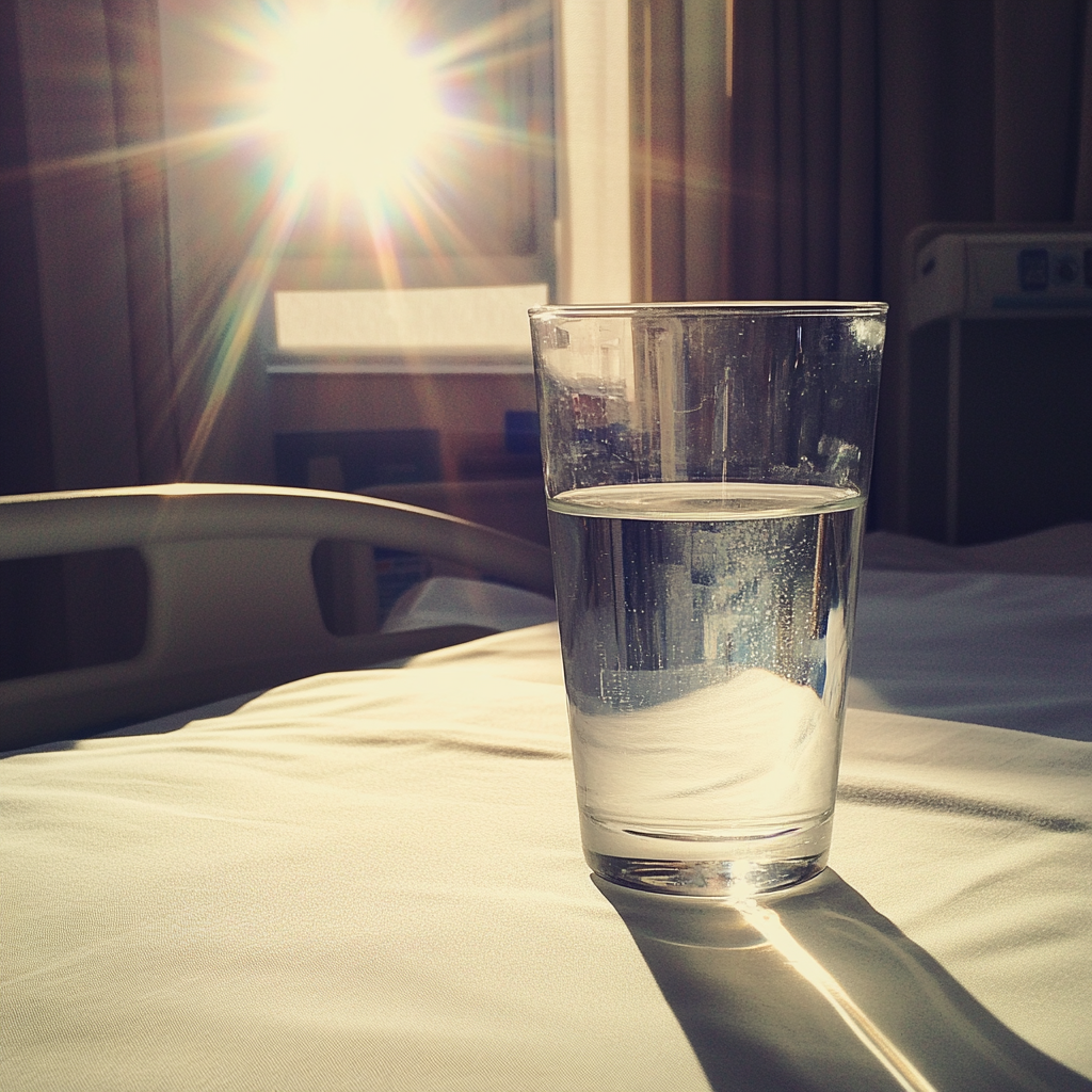 A close up of a glass of water | Source: Midjourney