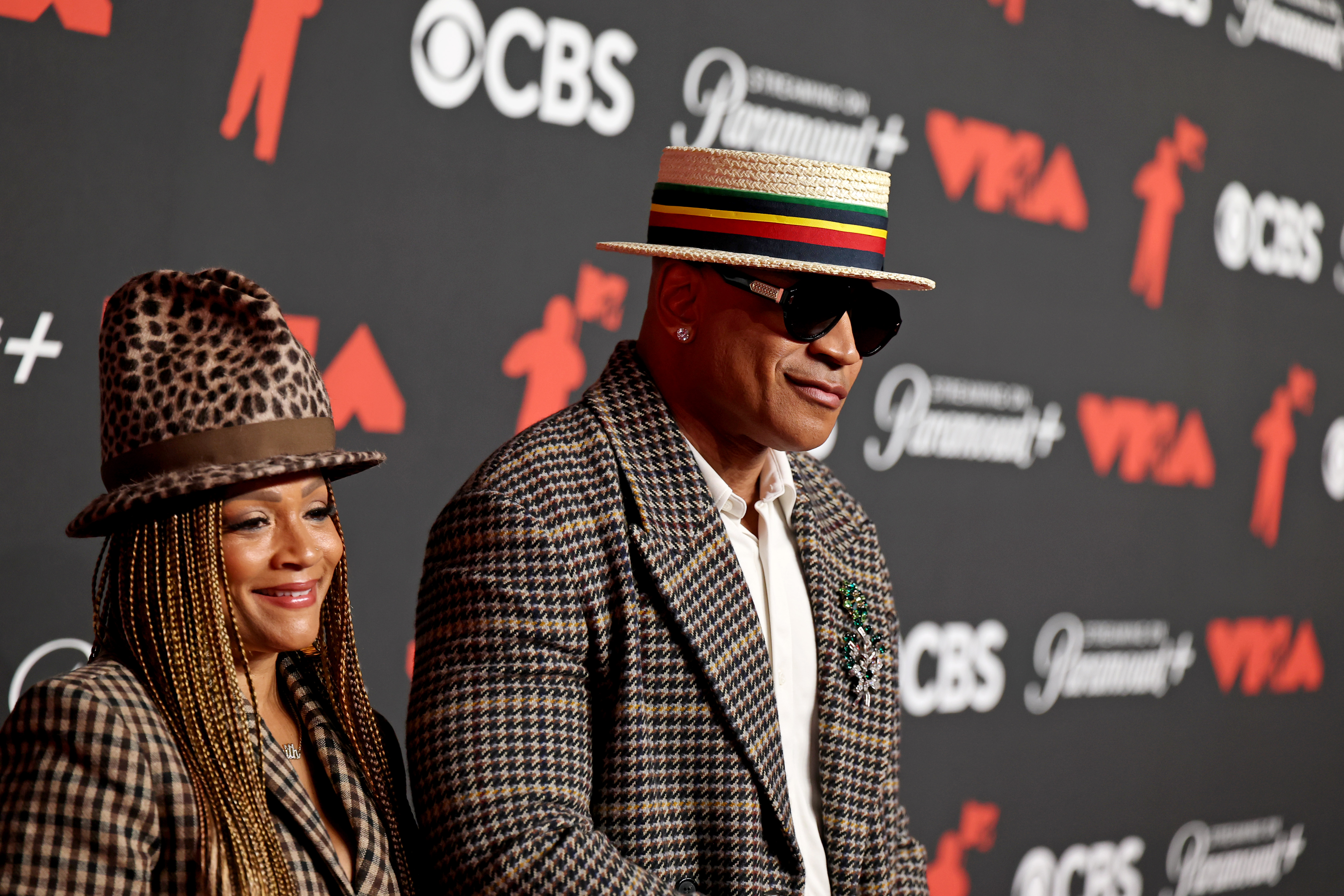 Simone Smith and LL Cool J attend the 2025 MTV Video Music Awards at UBS Arena in Elmont, New York on September 7. | Source: Getty Images