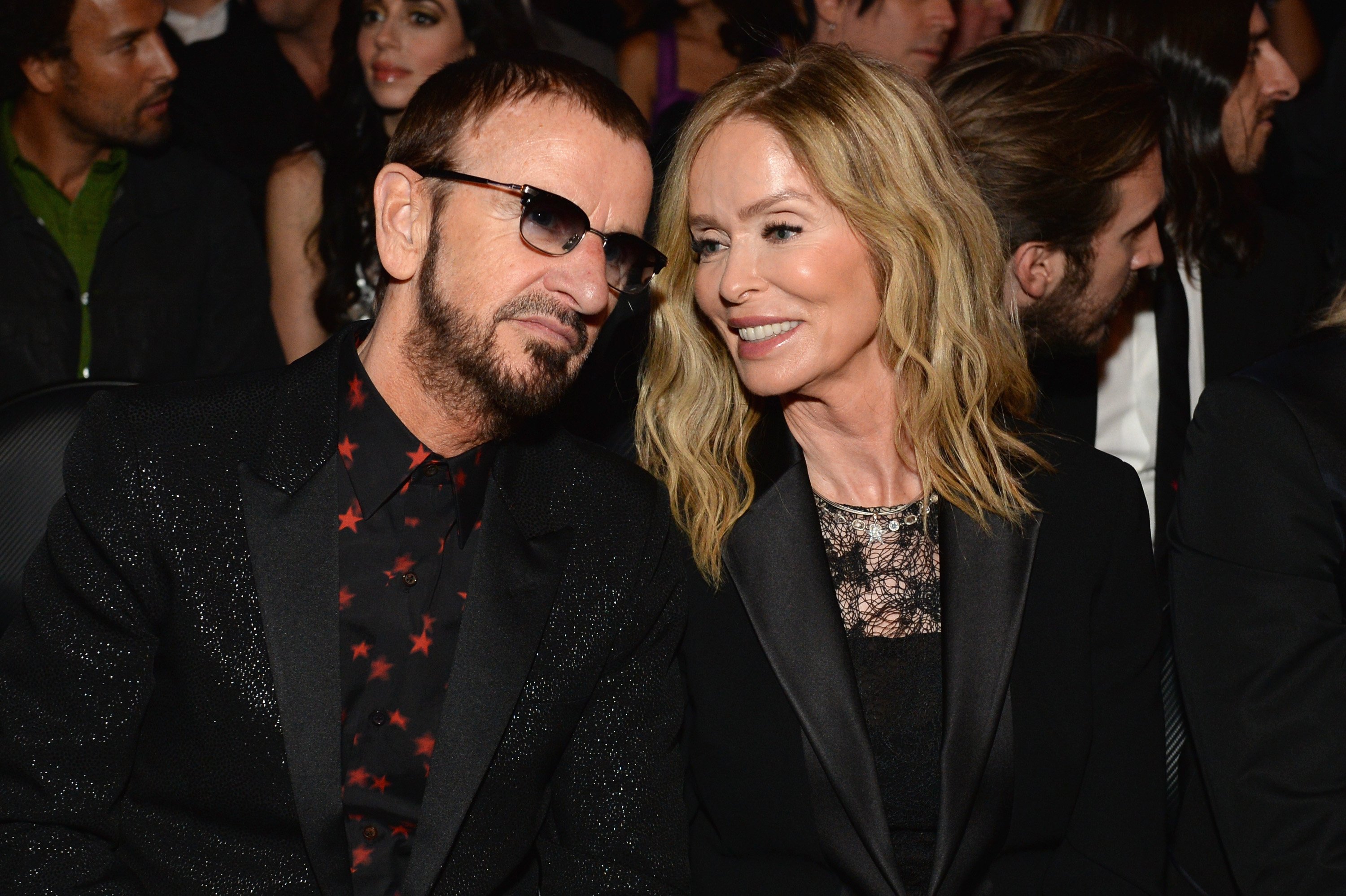 Ringo Starr and Barbara Bach at Staples Center on January 26, 2014, in Los Angeles, California. I Source: Getty Images