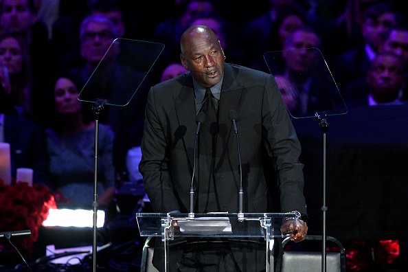 Michael Jordan speaks during The Celebration of Life for Kobe & Gianna Bryant at Staples Center on February 24, 2020 in Los Angeles, California. | Photo: Getty Images 