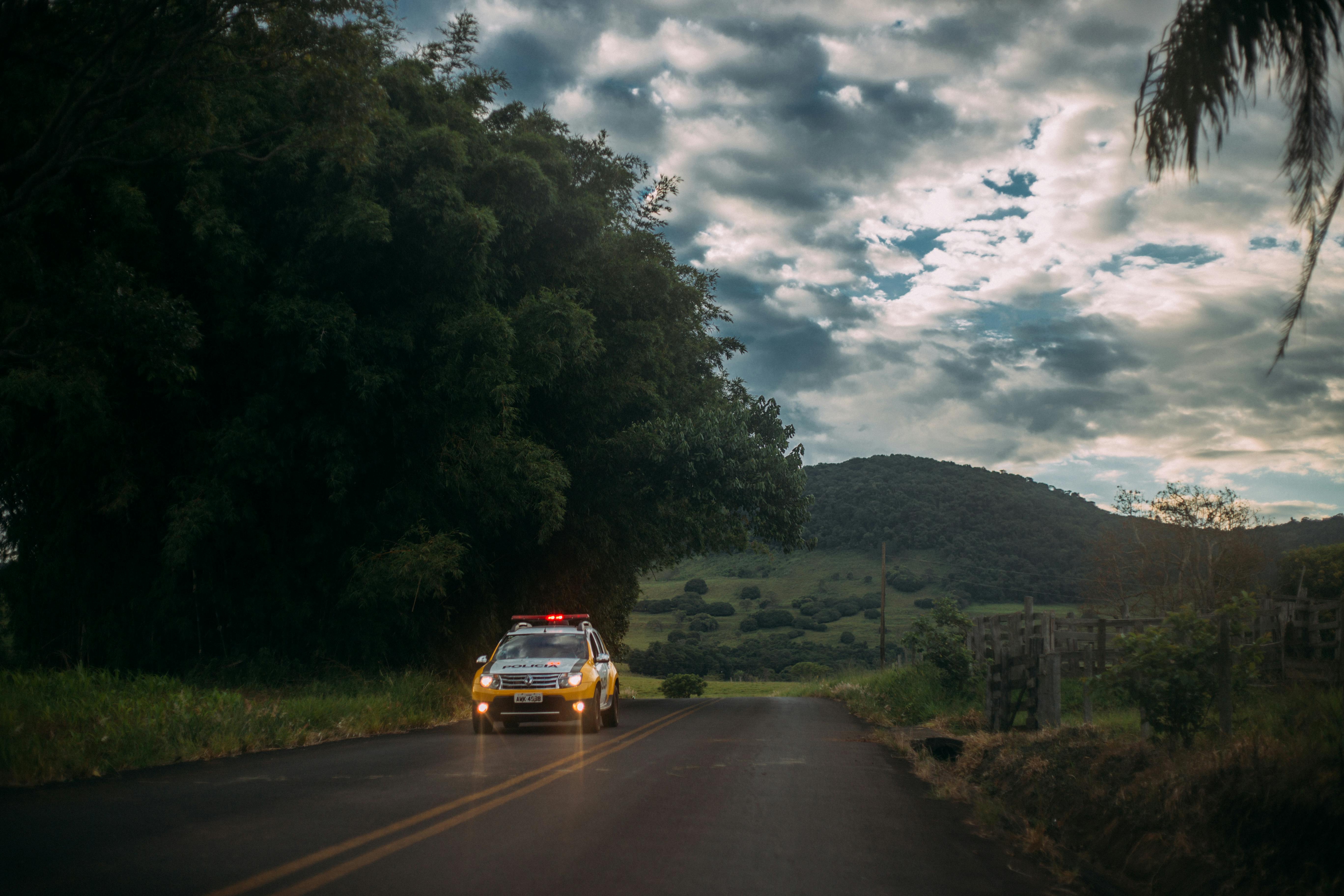 Police car on the road | Source: Pexels