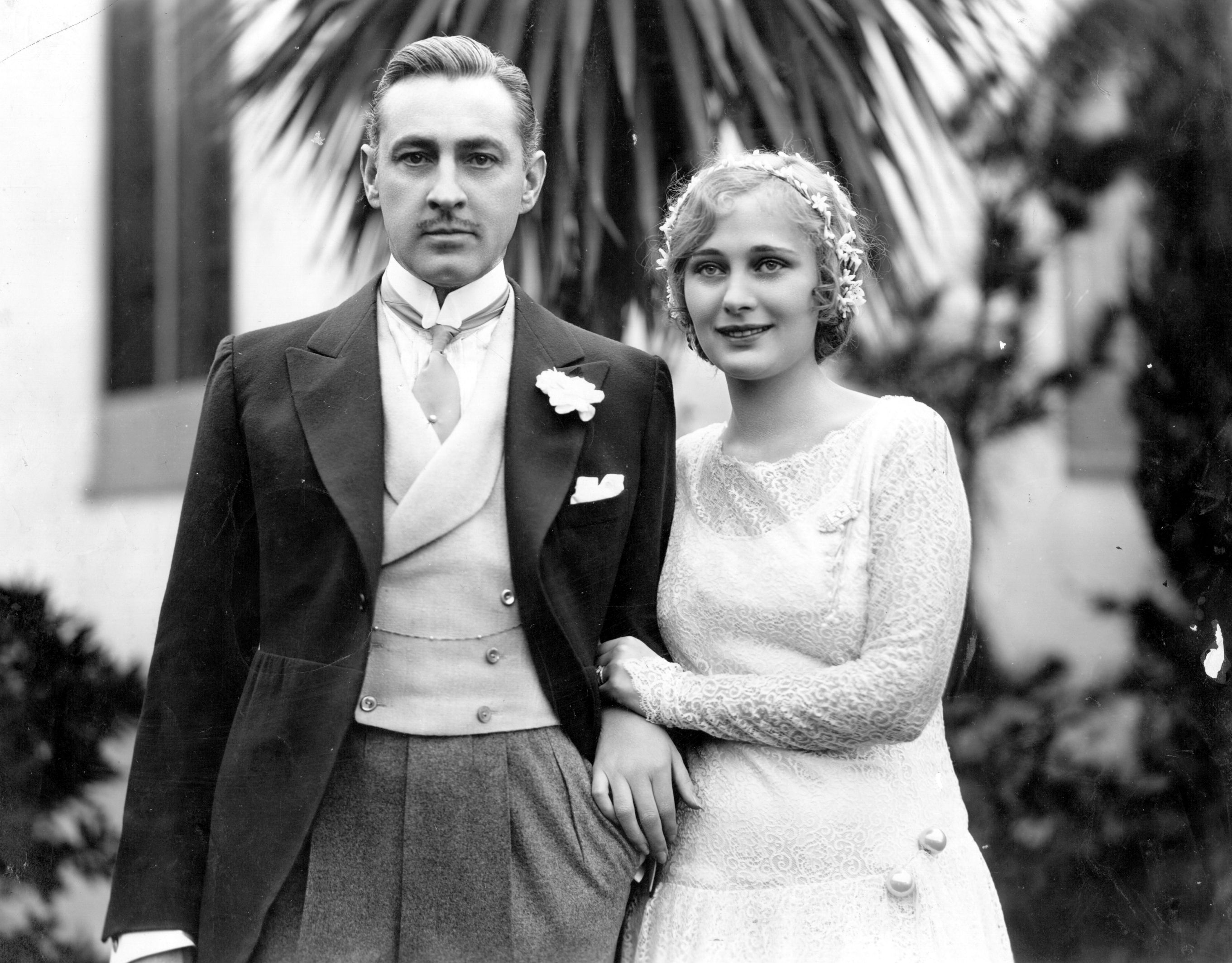 John Barrymore and Dolores Costello on their wedding day in 1928 | Source: Getty Images