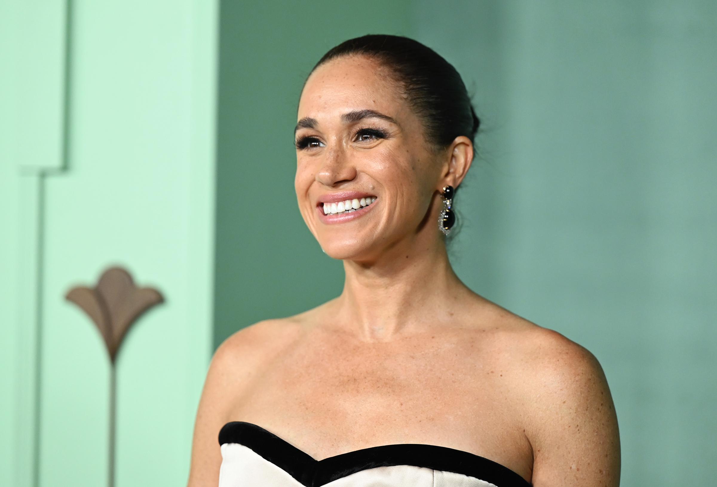 Meghan Markle, Duchess of Sussex is at the 2026 Fifteen Percent Pledge Fundraising Gala in Los Angeles, California on February 7. | Source: Getty Images