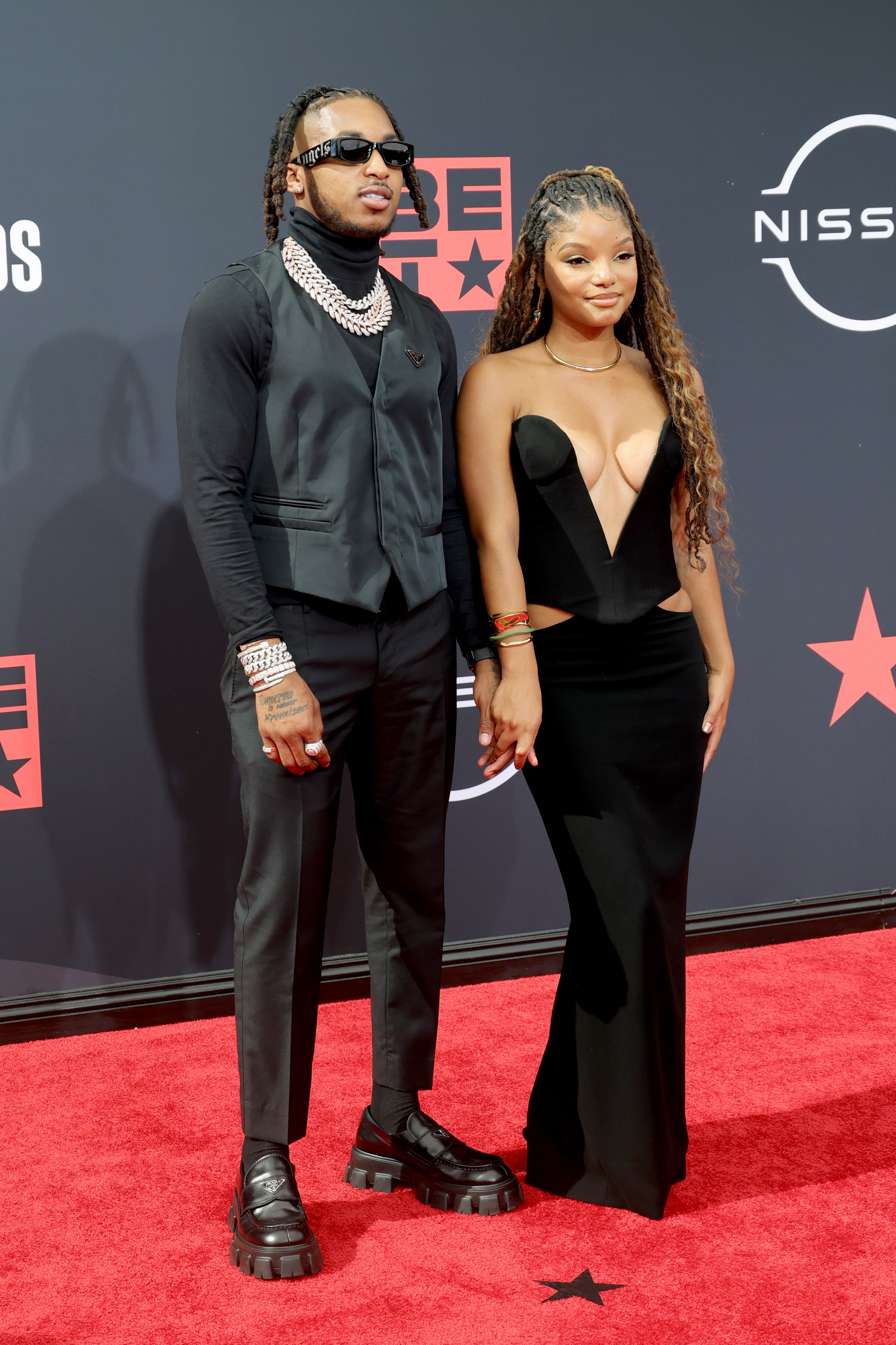 DDG and Halle Bailey at the 2022 BET Awards on June 26, 2022 | Source: Getty Images