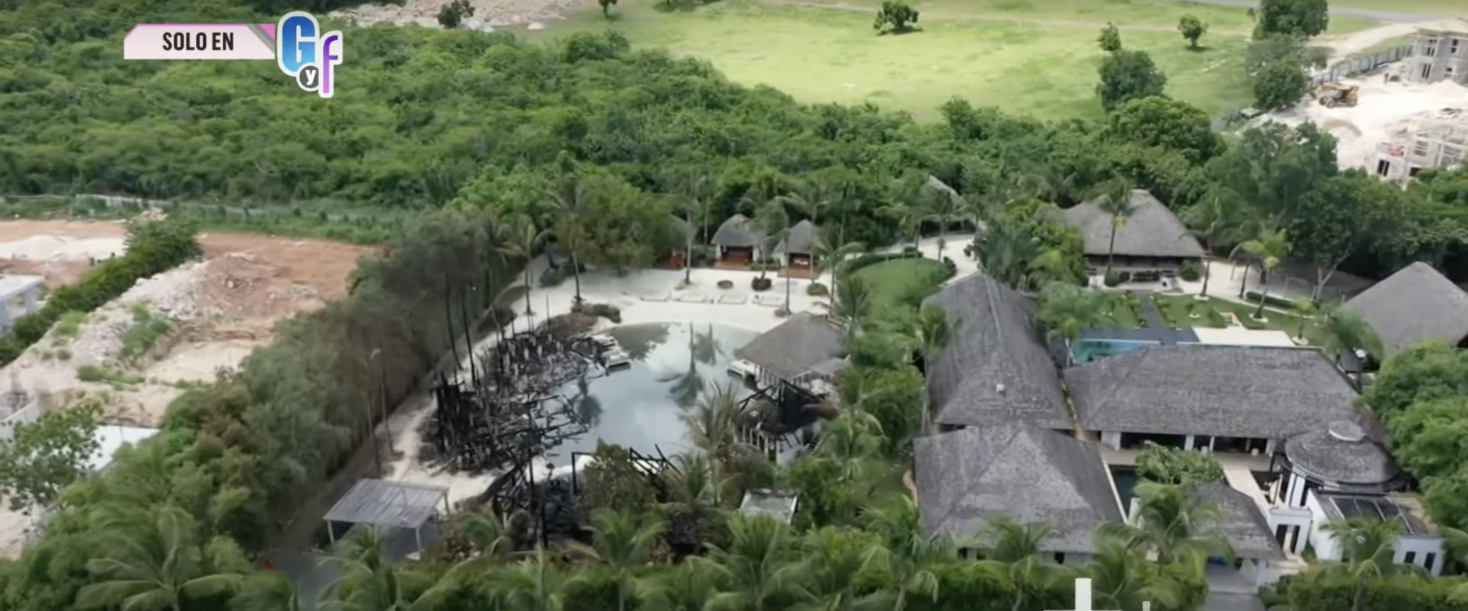 Parts of Marc Anthony's Dominican Republic home ablaze dated August 9, 2024 | Source: YouTube/El Gordo Y La Flaca