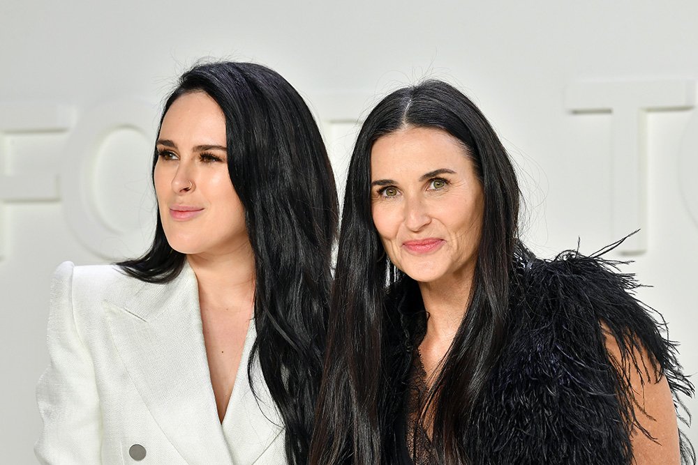 Rumer Willis and Demi Moore during the Tom Ford AW20 Show at Milk Studios Hollywood, California in February 2020. I Source: Getty Images.