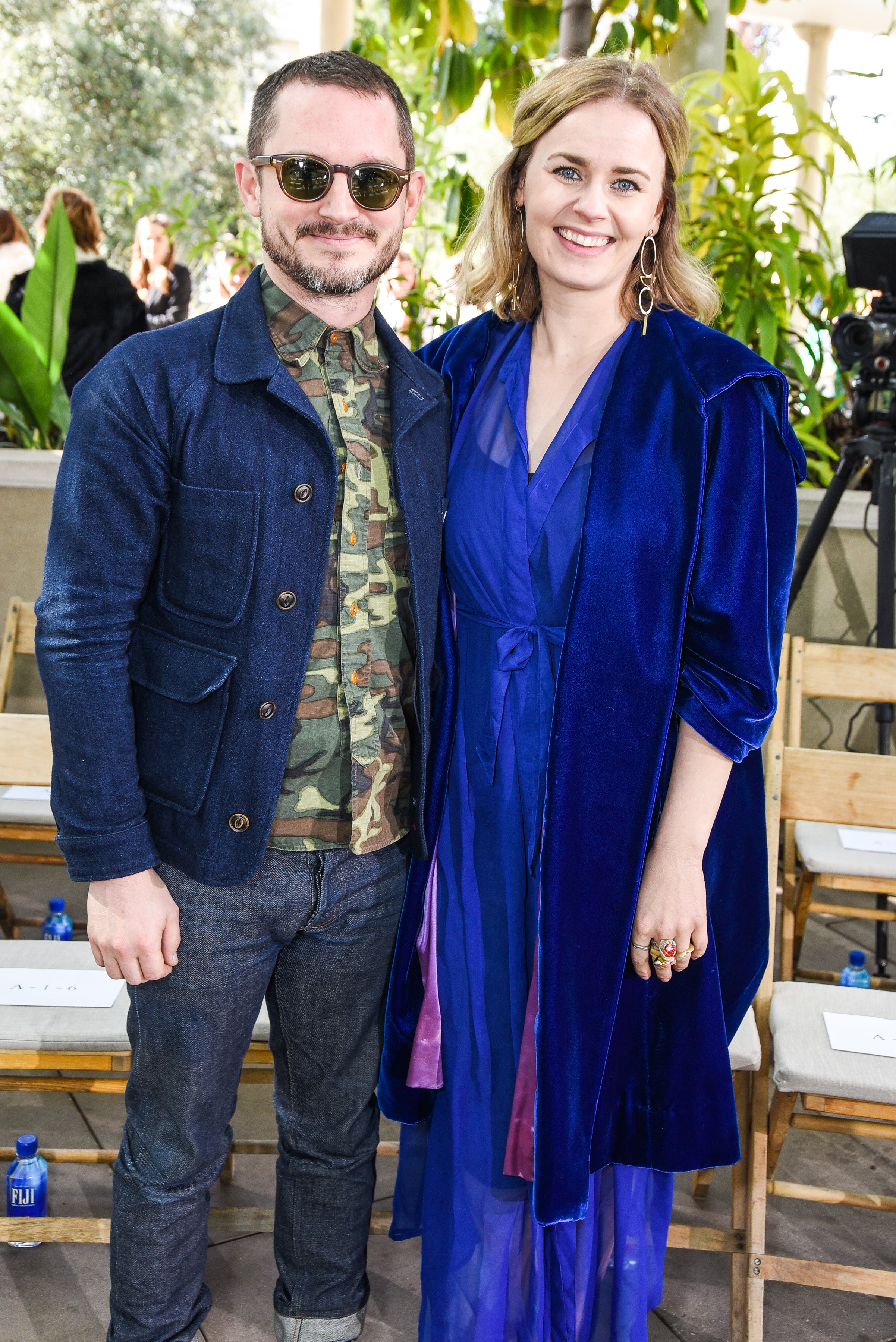 Elijah Wood and Mette-Marie Kongsved at the Rodarte FW19 Fashion Show on February 5, 2019 | Source: Getty Images