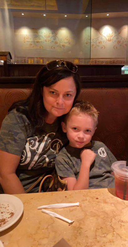 Stephanie Culley with one of her children in a post dated August 8, 2020 | Source: Facebook/Stephanie Baylous Culley