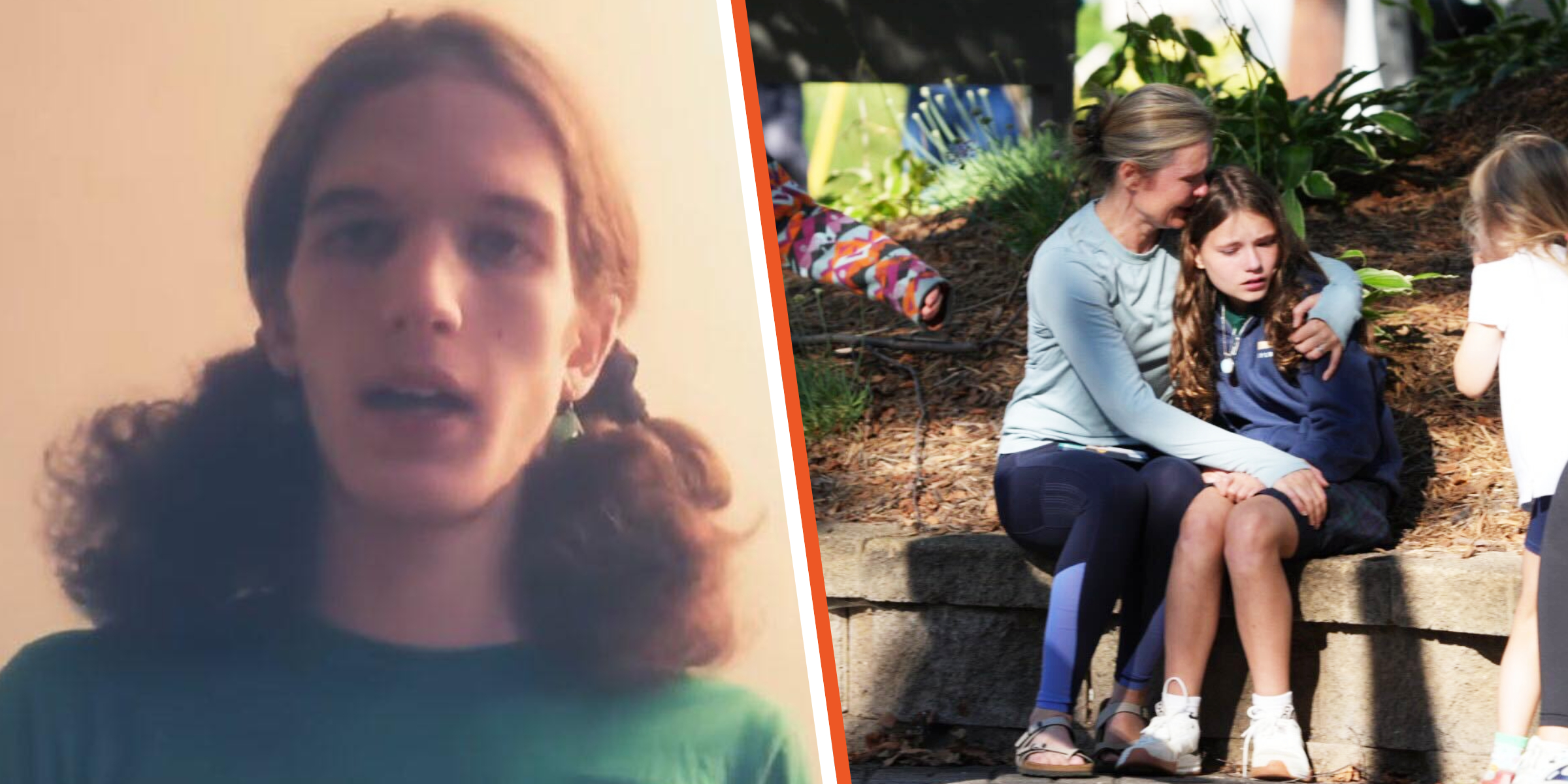 Robin Westman | A parent and their child after the Annunciation Church shooting | Source: Facebook/David J Harris Jr. | Getty Images
