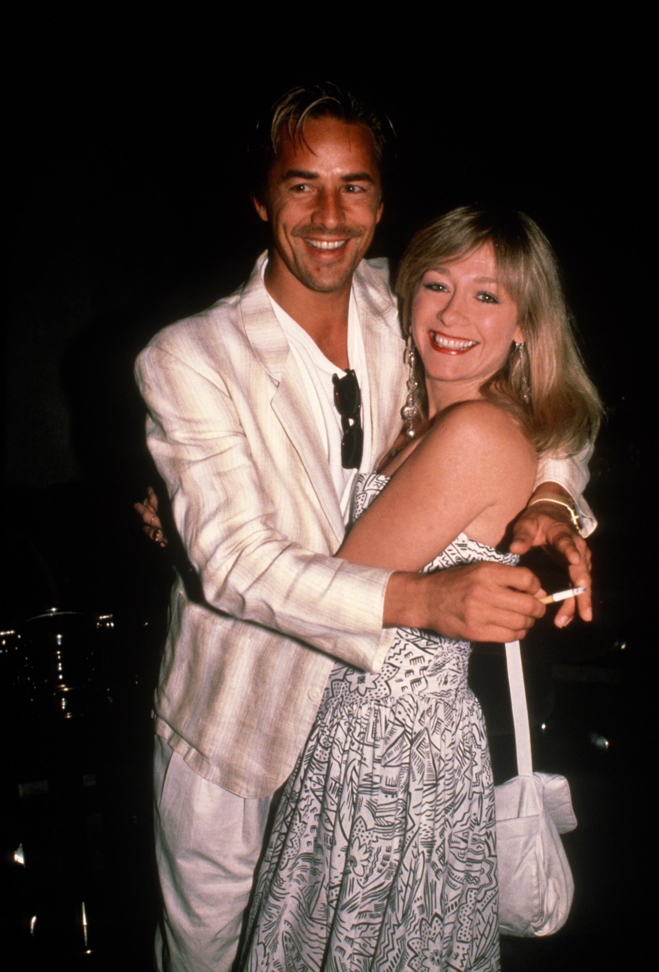 Don Johnson and Patti D'Arbanville  in New York City in 1985 | Source: Getty Images