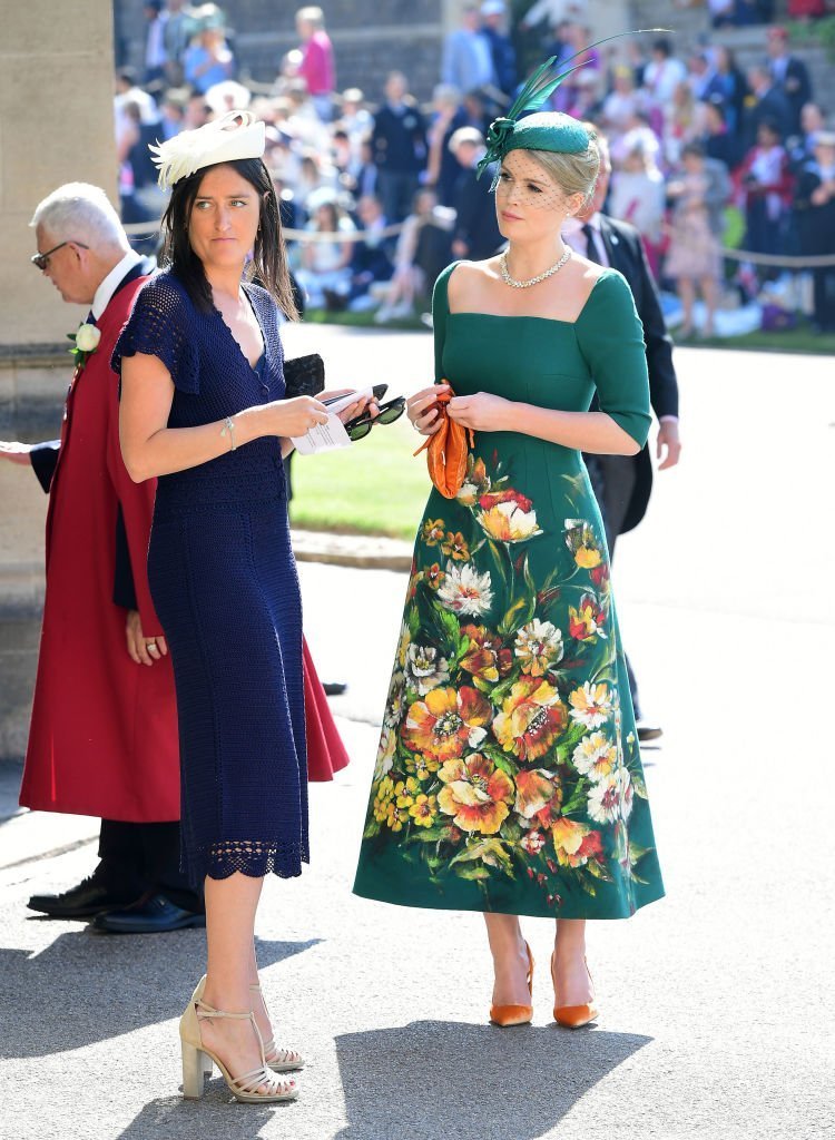  Lady Kitty Spencer (right) arrives at St George's Chapel at Windsor Castle before the wedding of Prince Harry to Meghan Markle on May 19, 2018 | Photo: GettyImages