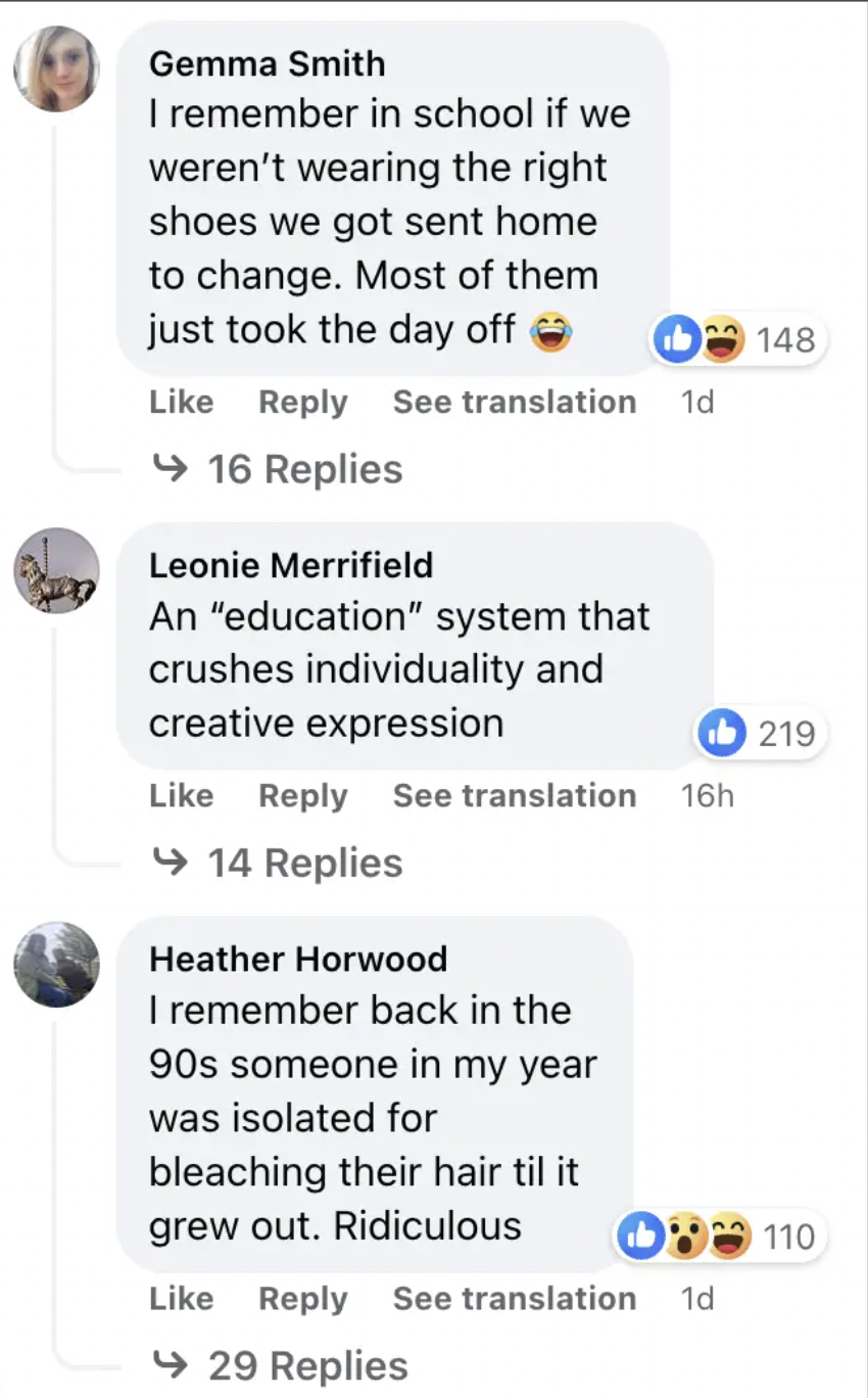 Screenshot of comments on LADbible's Facebook post. | Source: Facebook/LADbible