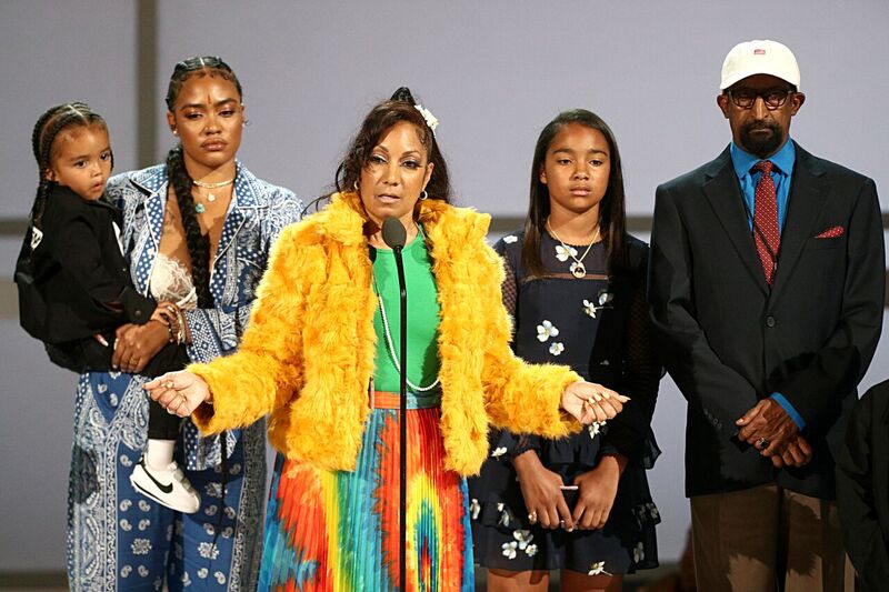 Nipsey Hussle's family during the rapper's funeral | Source: Getty Images/GlobalImagesUkraine