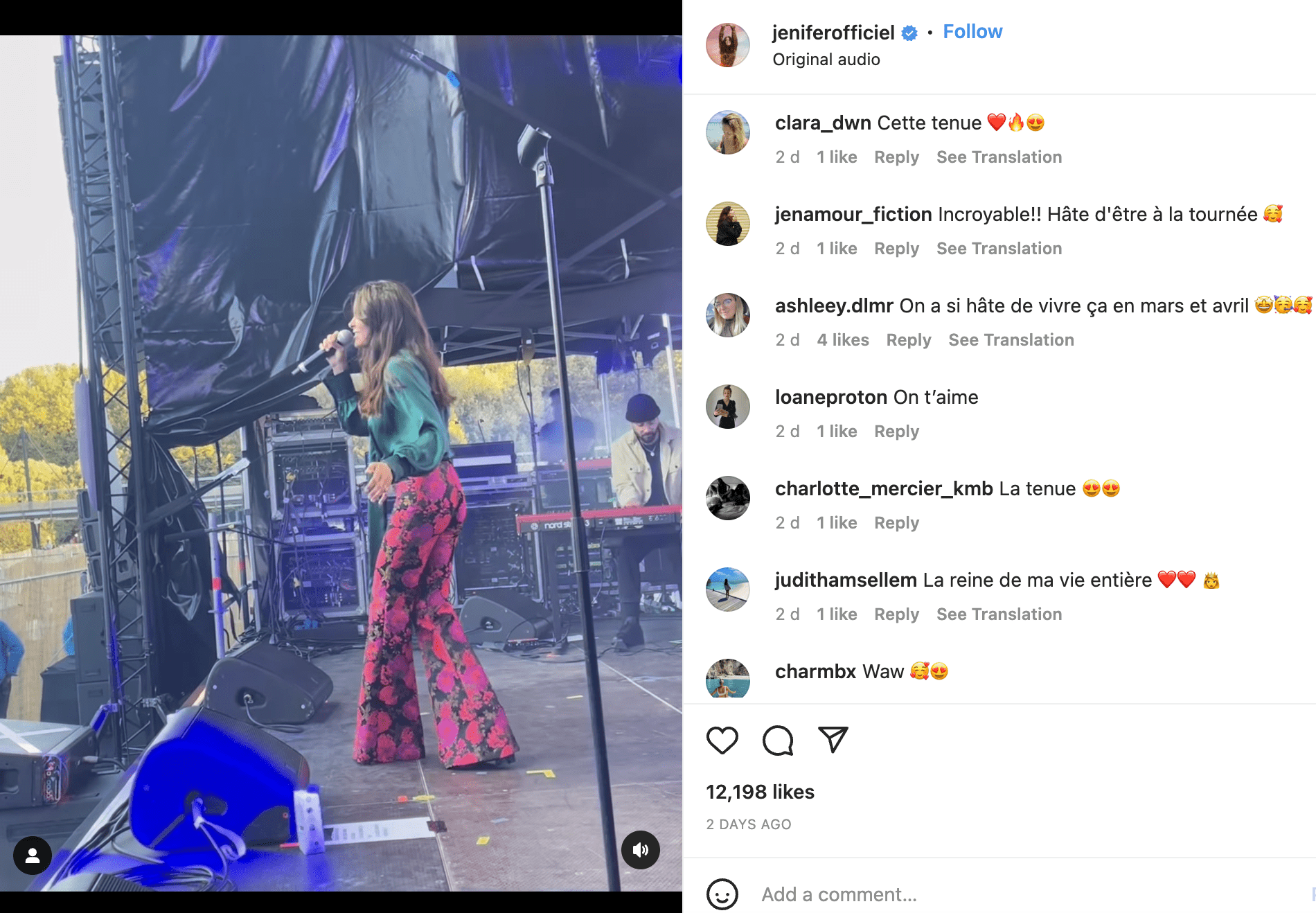 Capture de commentaires sur la publication de Jenifer sur Instagram. | Source : @jeniferofficiel- Instagram