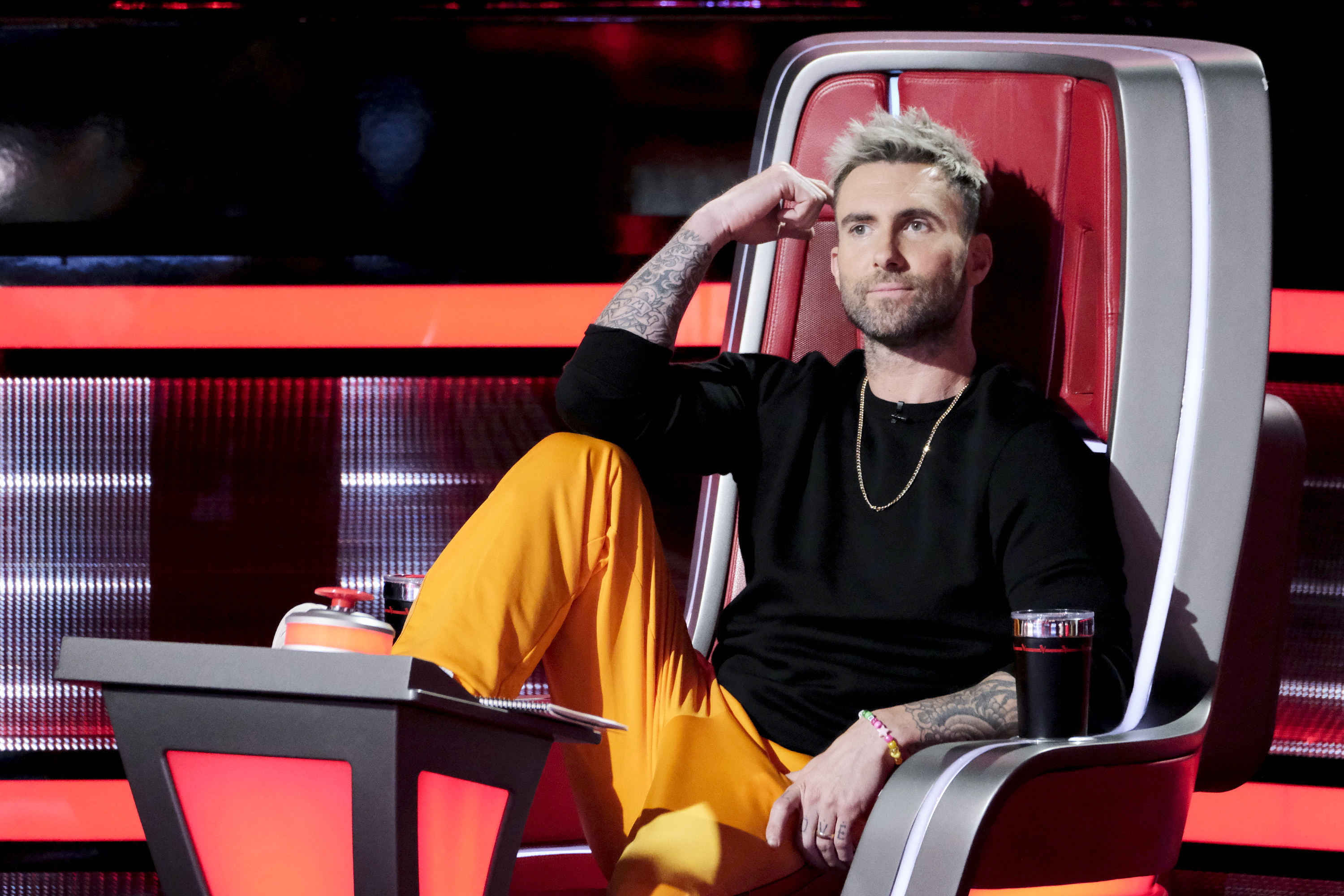 Adam Levine during "The Voice" season 16 "Battle Rounds" on March 25, 2019, in Universal City, California.