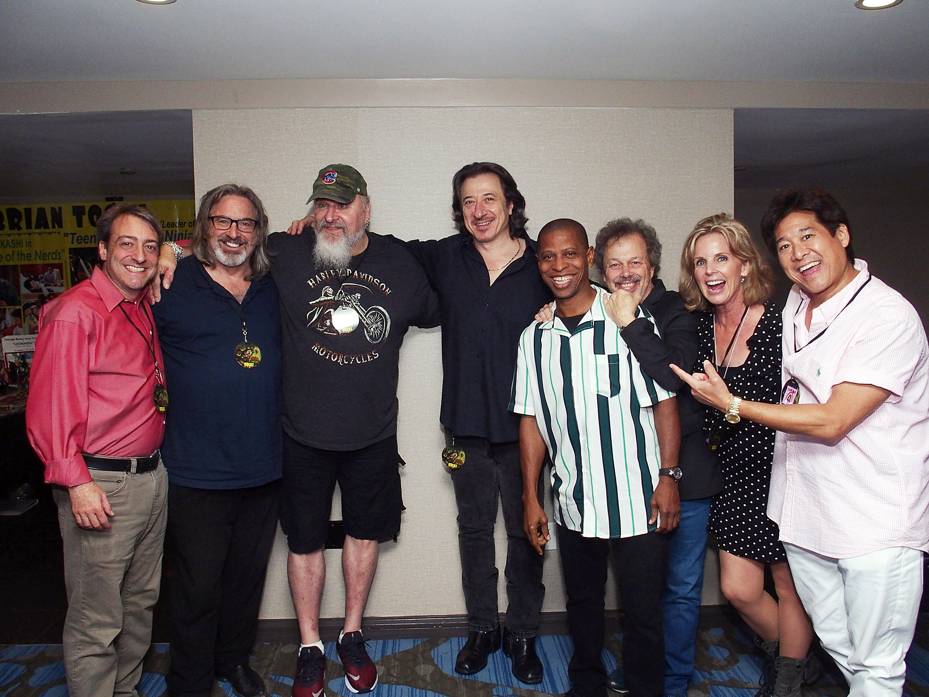 Andrew Cassese, Robert Carradine, Donald Gibb, Federico Castelluccio, Larry B. Scott, Curtis Armstrong, Julia Montgomery and Brian Tocchi attend the Chiller Theatre Expo Fall at Parsippany Hilton on October 27, 2019, in Parsippany, New Jersey | Source: Getty Images
