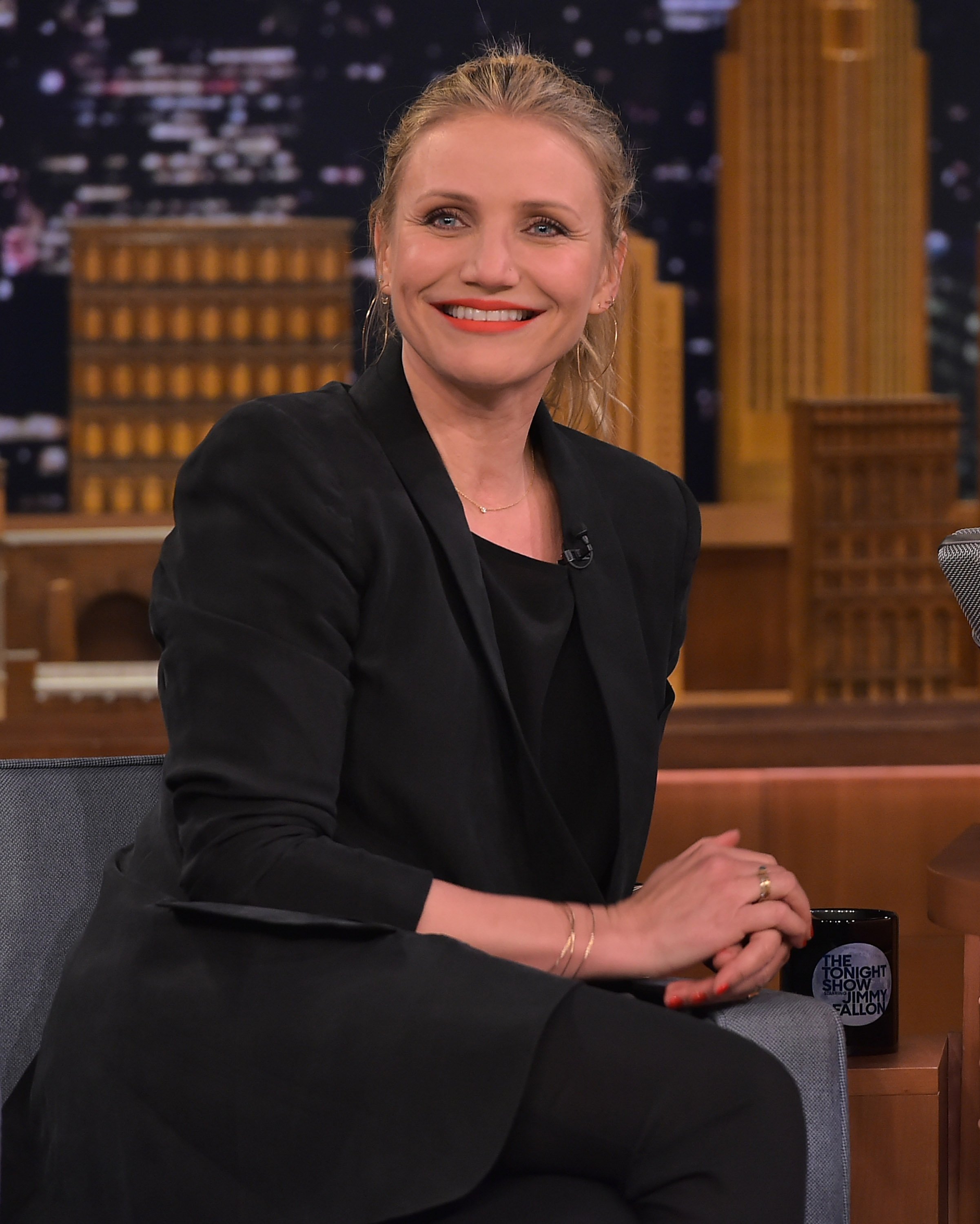 Cameron Diaz at "The Tonight Show Starring Jimmy Fallon" on April 6, 2016 | Source: Getty Images
