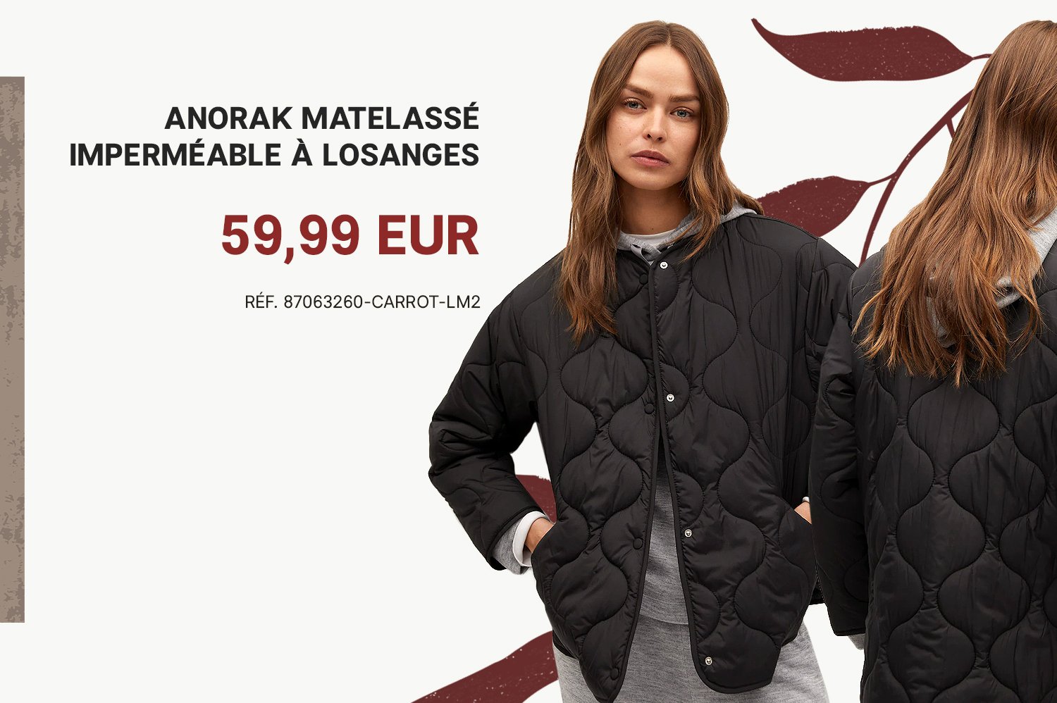 Menteau matelassé imperméable (mango.com)