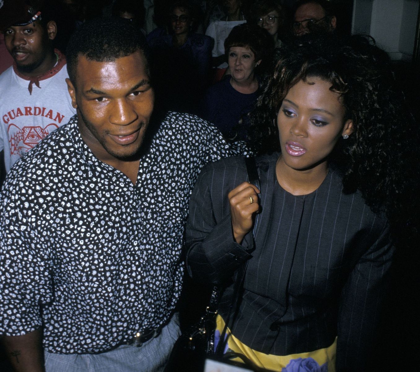 Mike Tyson and Robin Givens attend the opening of 'Speed the Plow' on July 15, 1988 at the Royale Theater in New York City. | Photo: Getty Images