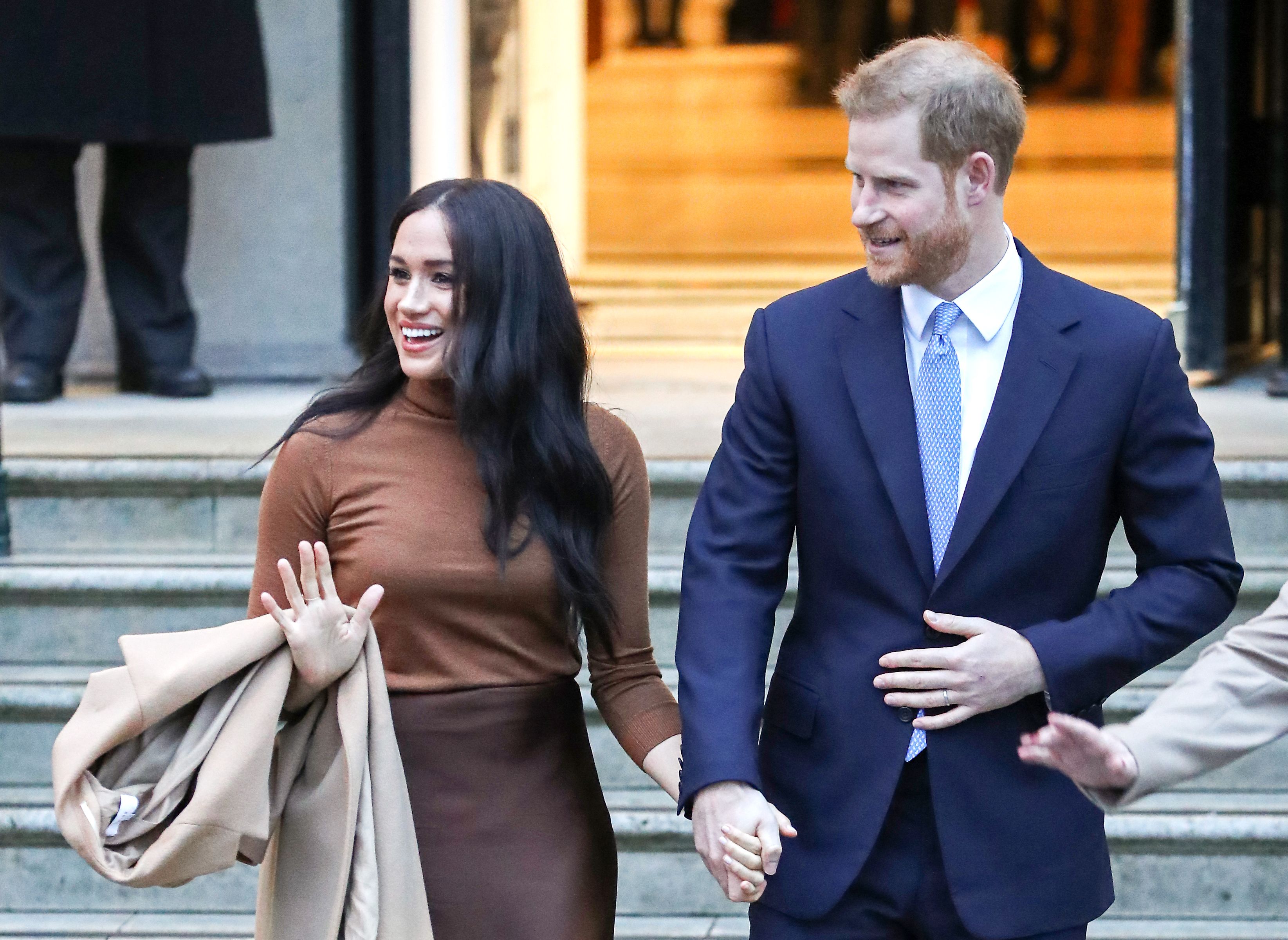 Duchess Meghan and Prince Harry depart Canada House on January 07, 2020, in London, England | Photo: Chris Jackson/Getty Images