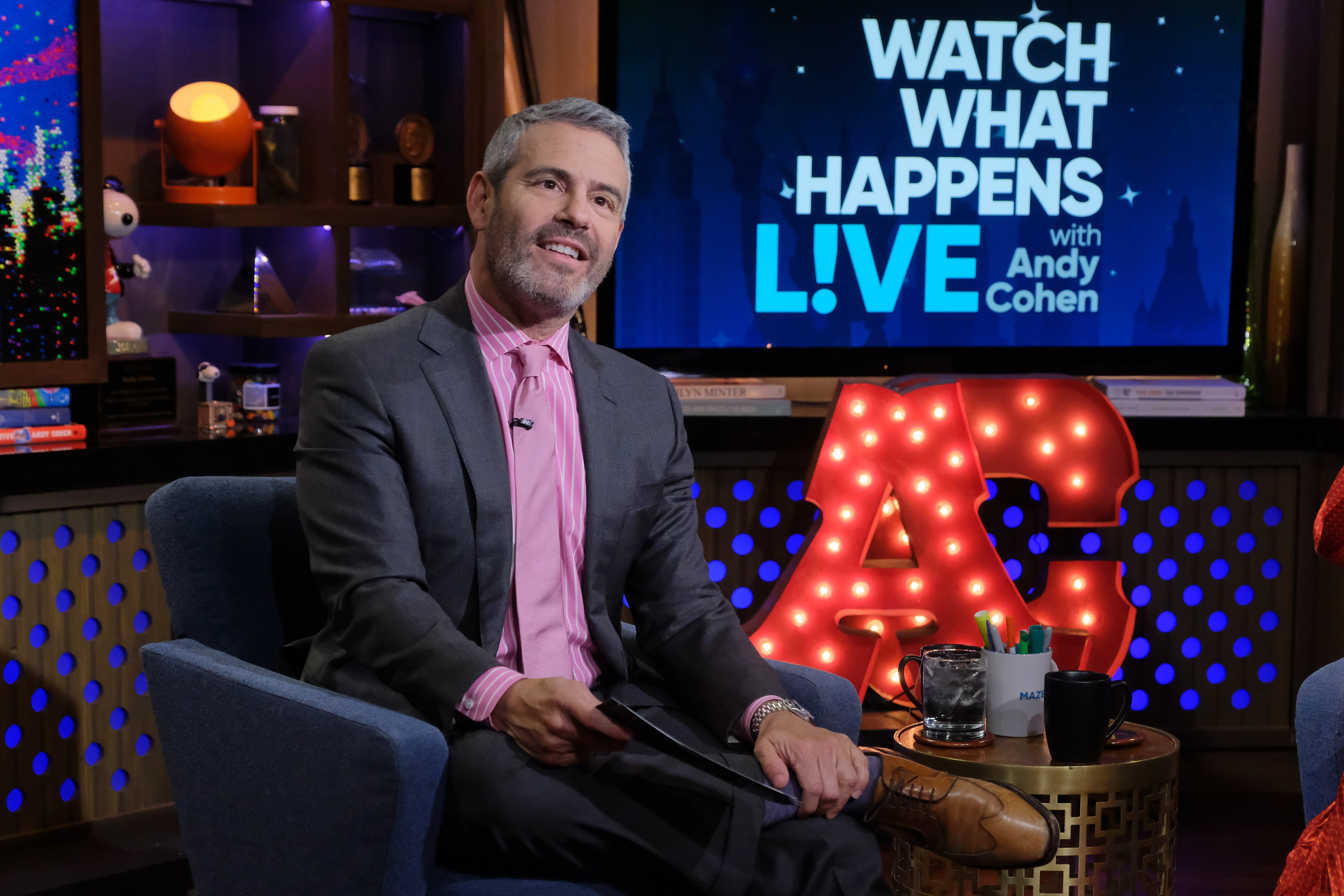 Andy Cohen on set for his show "Watch What Happens Live." | Photo: Getty Images
