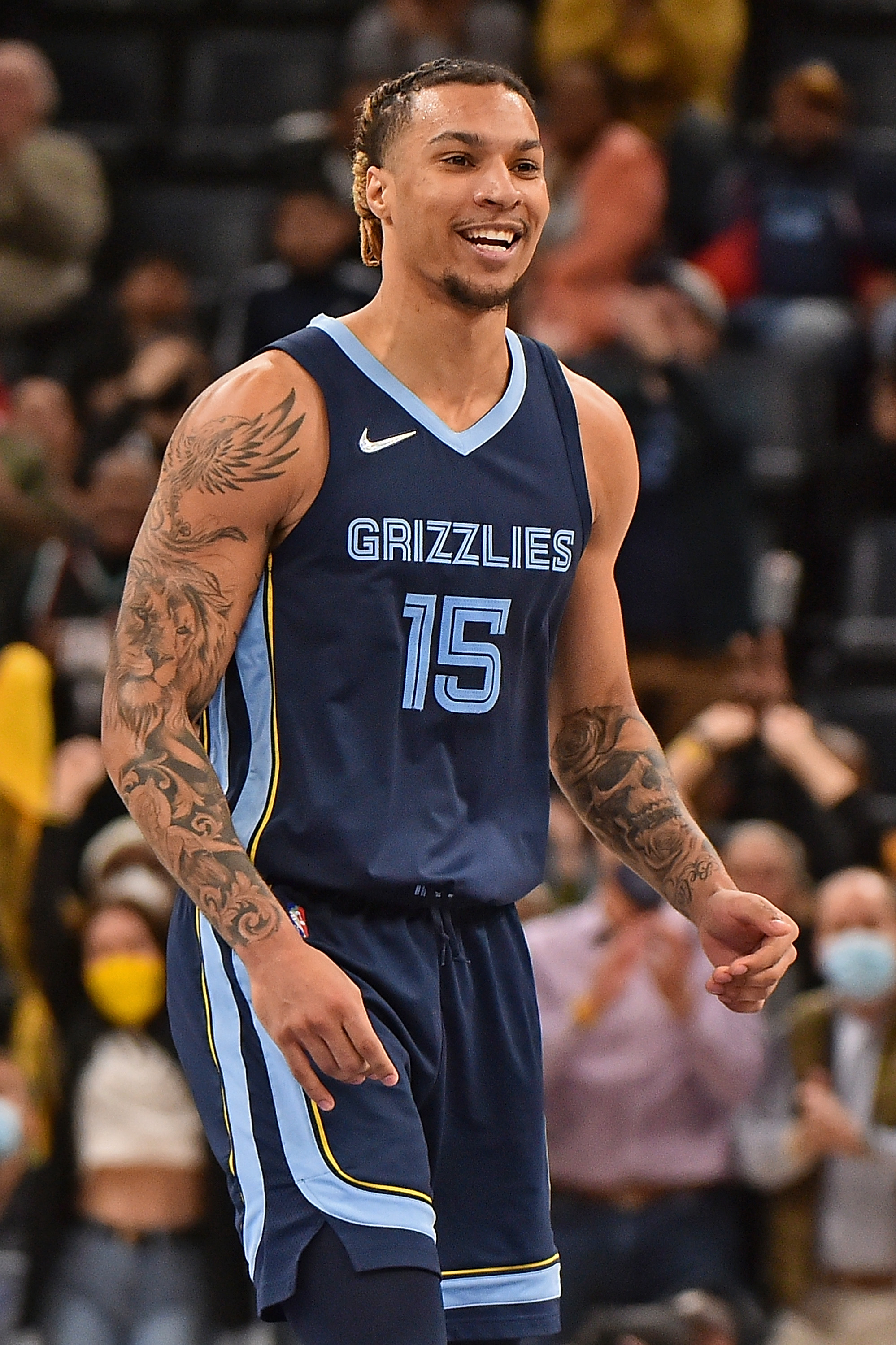 Brandon Clarke of the Memphis Grizzlies during the game against the Minnesota Timberwolves on November 8, 2021 | Source: Getty Images