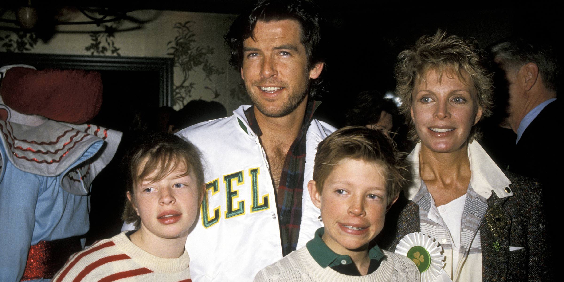 Pierce Brosnan, Cassandra Harris, Christopher Harris, and Charlotte Harris | Source: Getty Images