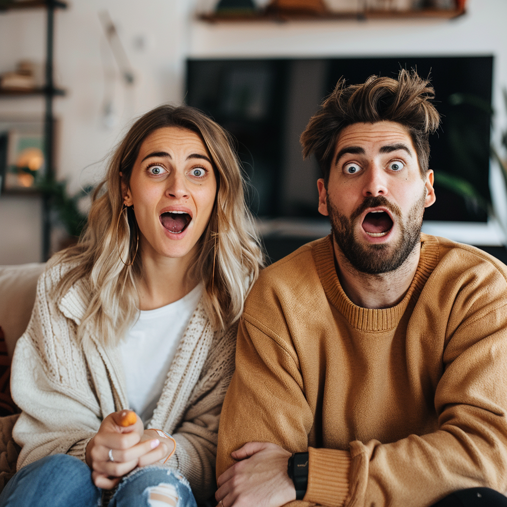 A shocked couple | Source: Midjourney