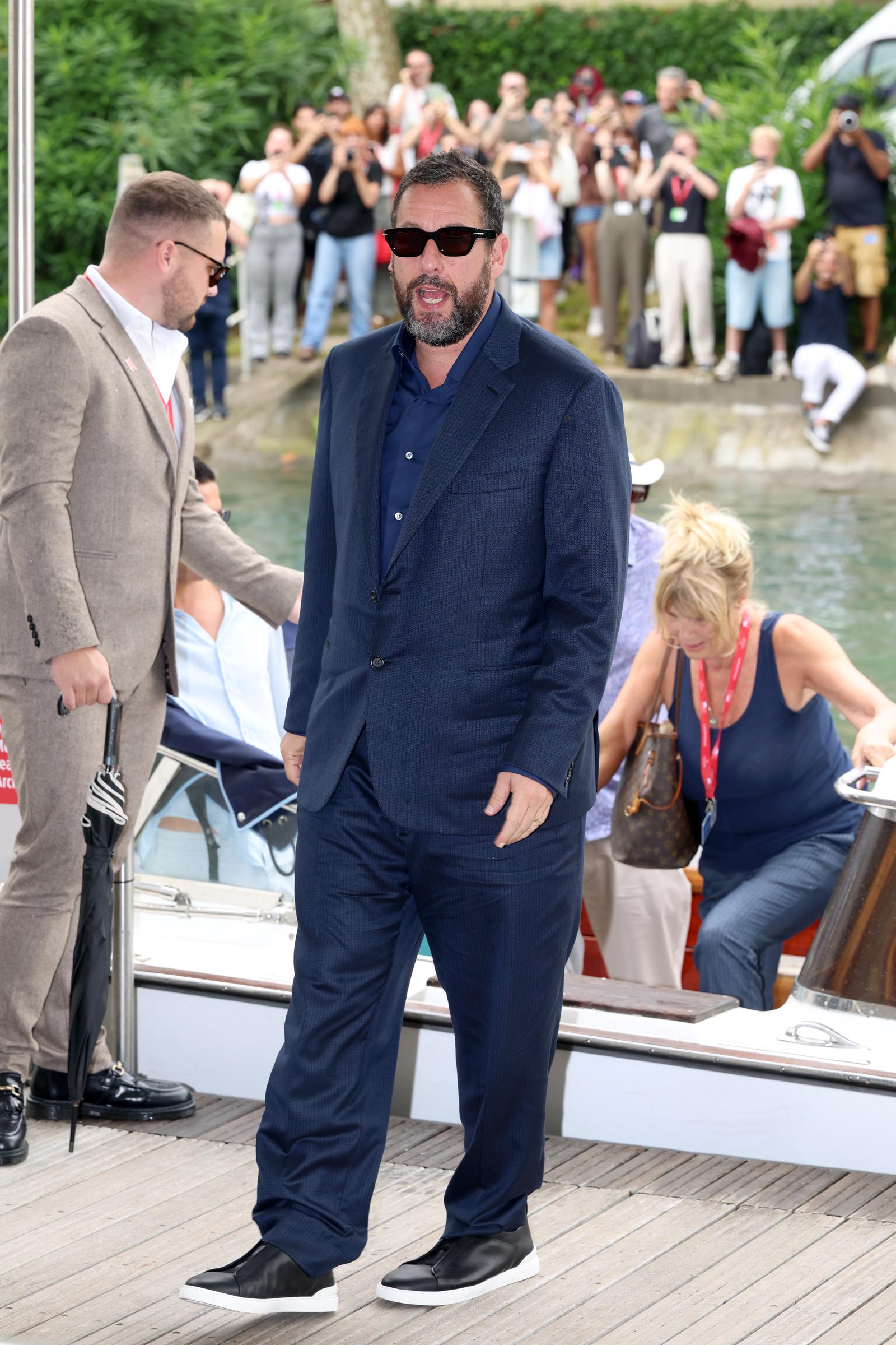 Adam Sandler is seen at Palazzo del Casinò for the "Jay Kelly" photocall during the 82nd Venice International Film Festival on August 28, 2025, in Italy | Source: Getty Images