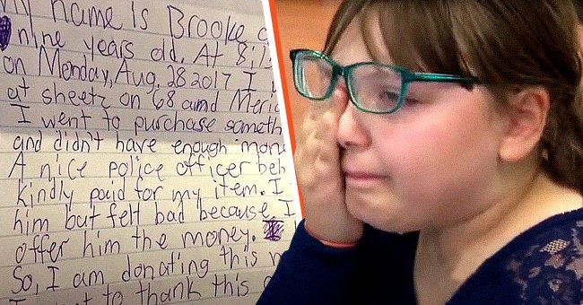 Brooke schrieb einen süßen Dankesbrief für den netten Beamten, der im Laden für ihre Donuts bezahlt hatte. | Quelle: YouTube.com/CBS Pittsburgh