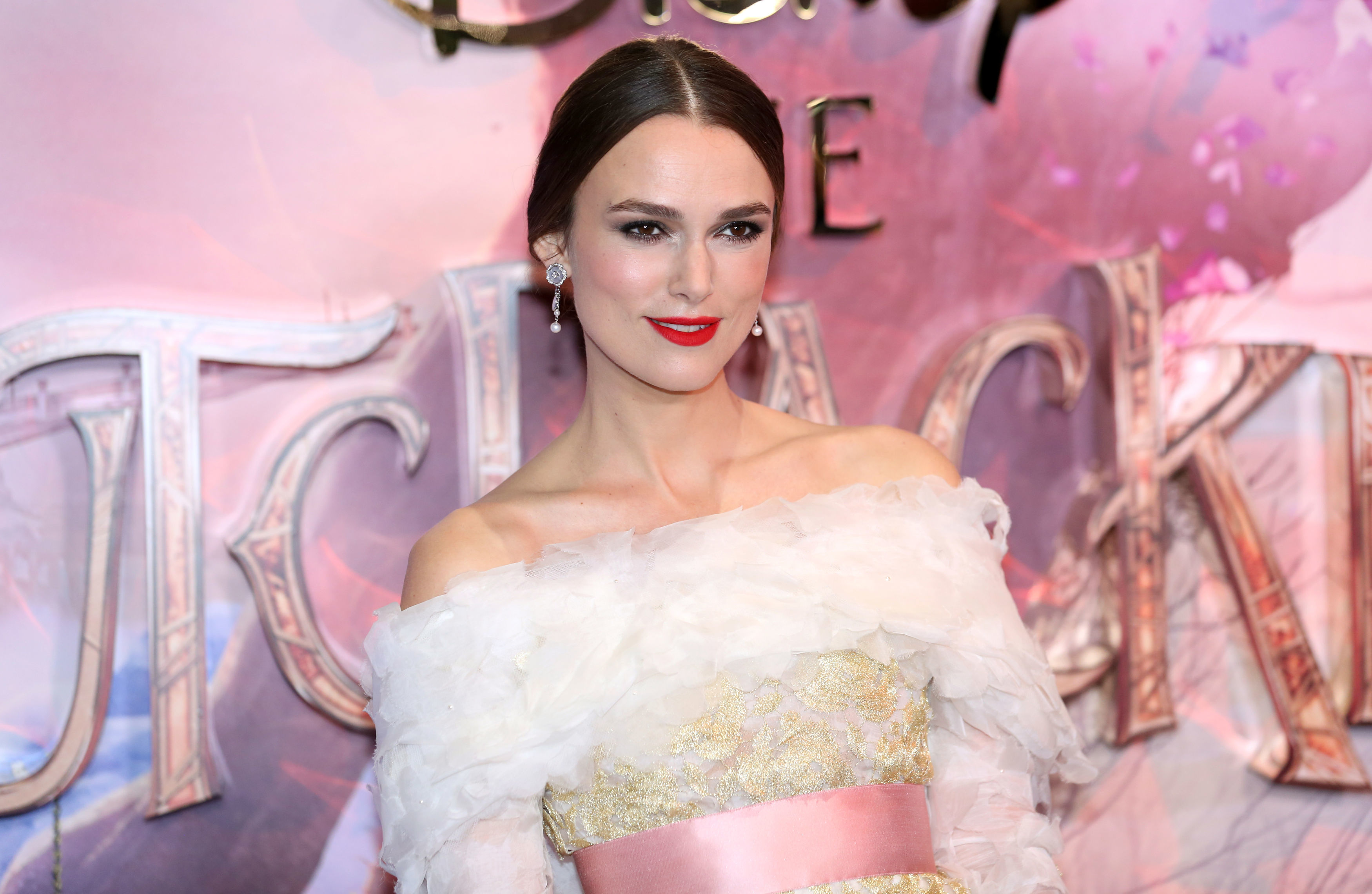Keira Knightley at the Vue, Westfield London. | Source: Getty Images