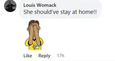 A screenshot of a comment from a Facebook user criticizing the outfit Venus Williams wore as she arrived at the US Open. | Source: facebook.com/krnb1057