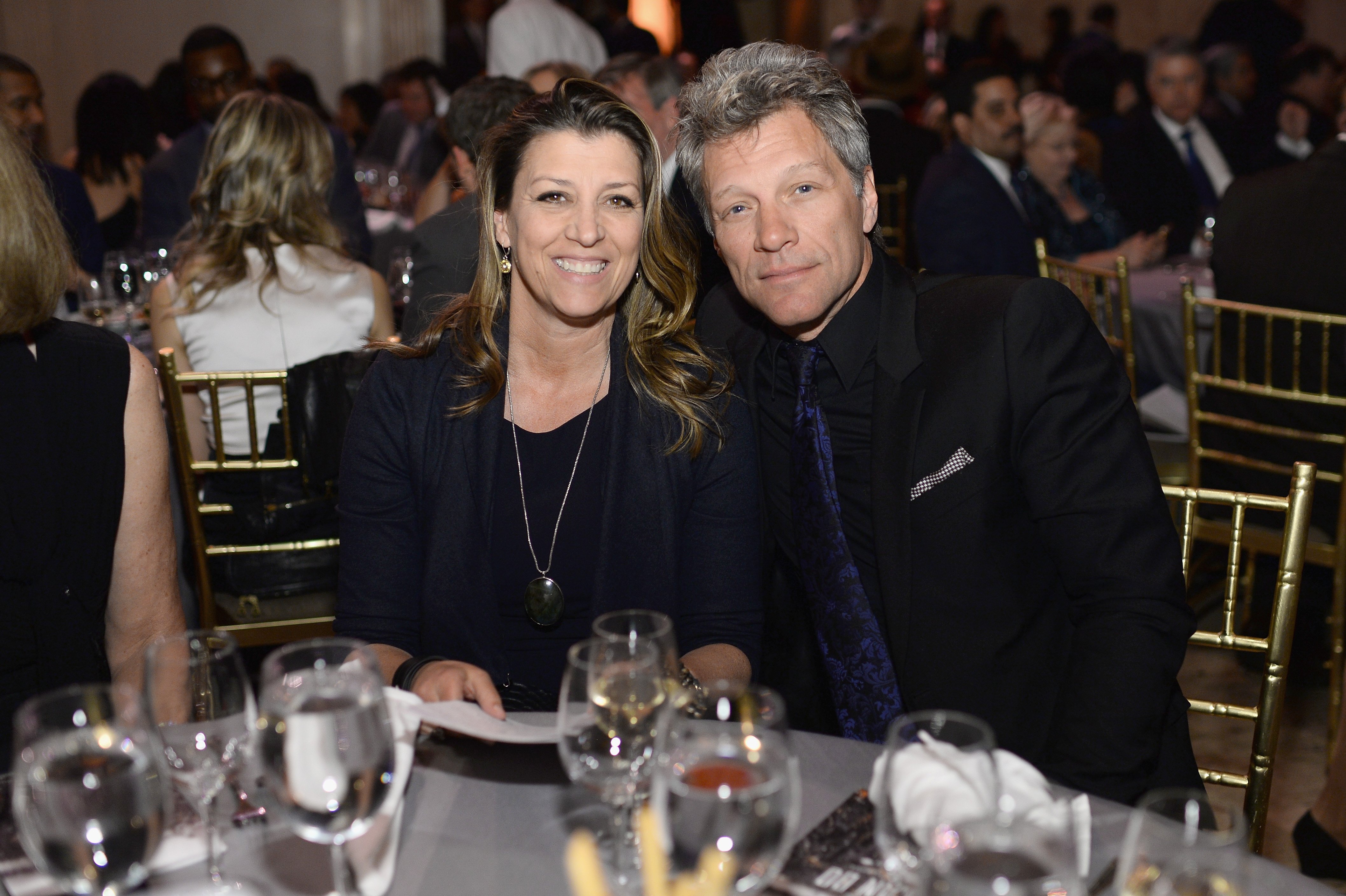 Dorothea Bongiovi and her husband Jon Bon Jovi during the Food Bank for New York City's Can Do awards dinner gala on April 9, 2014 in New York City. / Source: Getty Images
