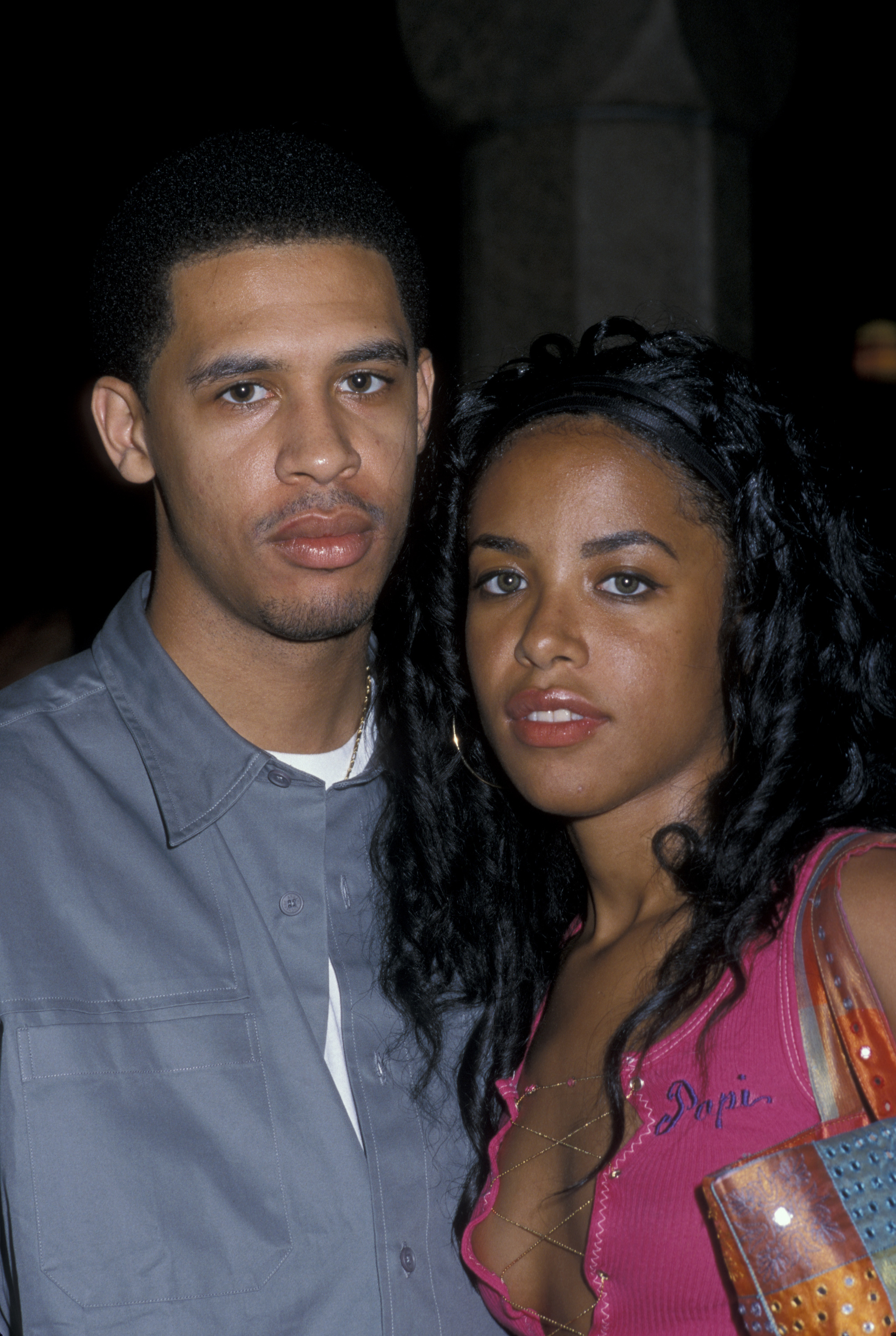 Aaliyah with her brother Rashad Haughton at the Urbanworld Film Festival Launch Party in New York City, August 1, 2000 | Source: Getty Images