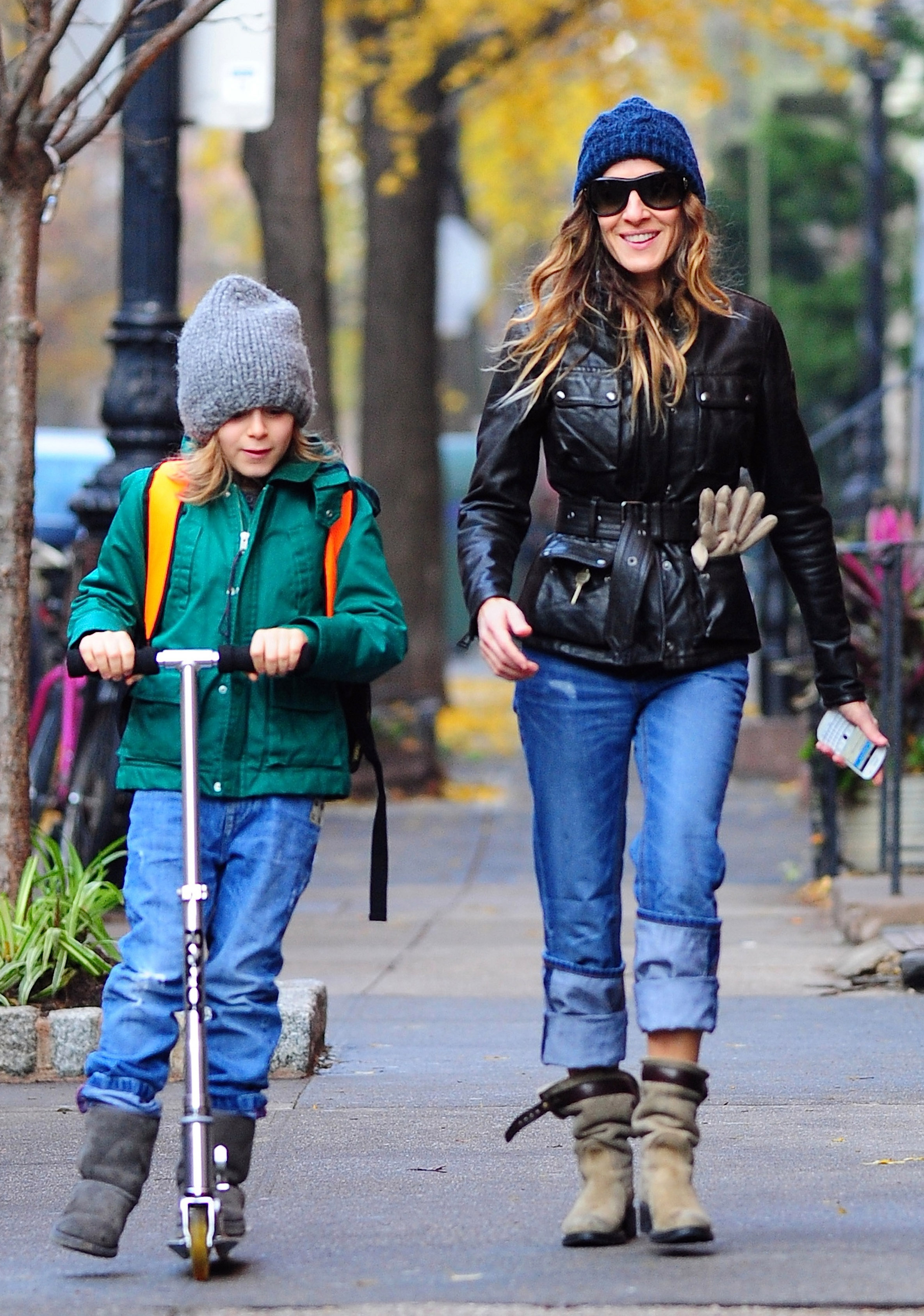 Sarah Jessica Parker and James Wilkie Broderick seen in the West Village of Manhattan on December 3, 2012, in New York City | Source: Getty Images