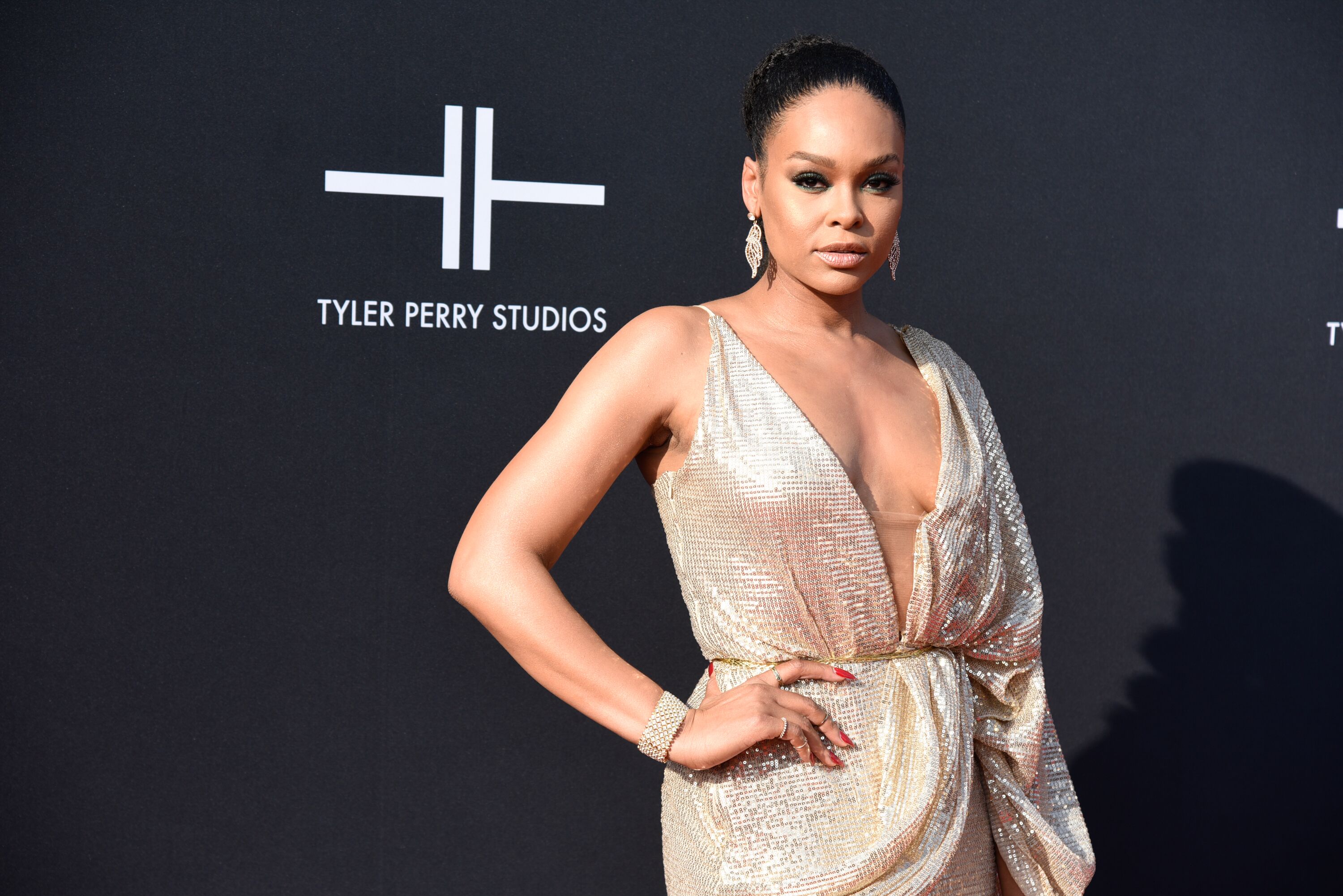 Demetria McKinney attends the Grand Opening Gala of the Tyler Perry Studios | Source: Getty Images/GlobalImagesUkraine