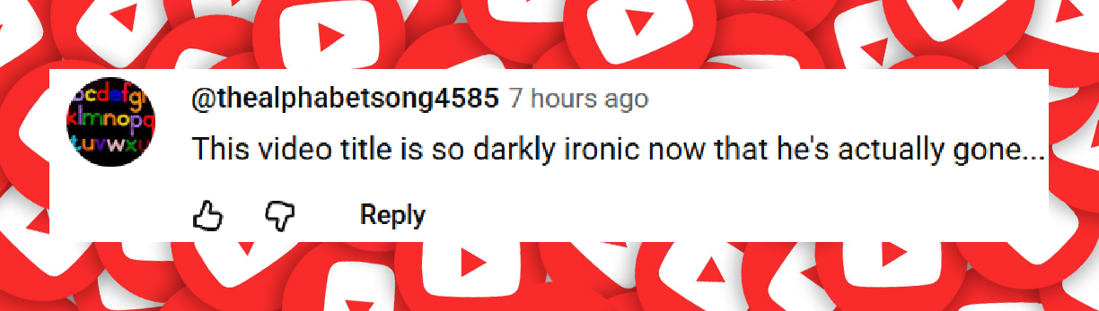 A netizen's comment on Daniel Naroditsky's last YouTube channel video posted on October 18, 2025 | Source: YouTube/Daniel Naroditsky