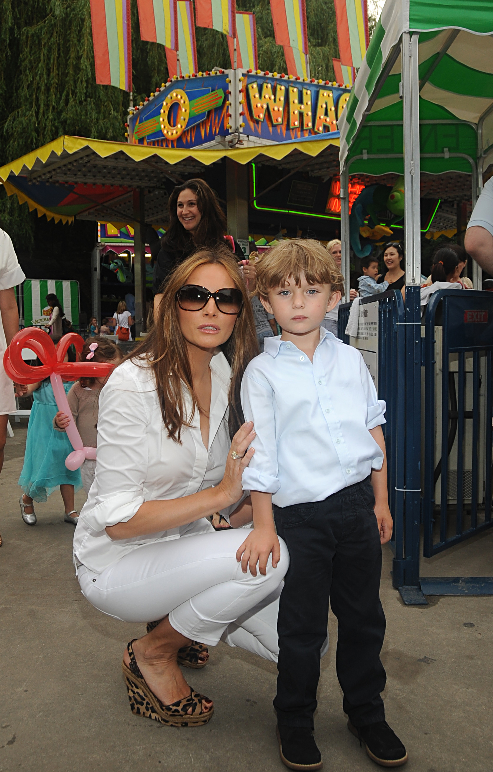 Melania and Barron Trump at the 3rd annual Baby Buggy Bedtime Bash at Central Park's Wollman Rink in New York City on June 2, 2009. | Source: Getty Images