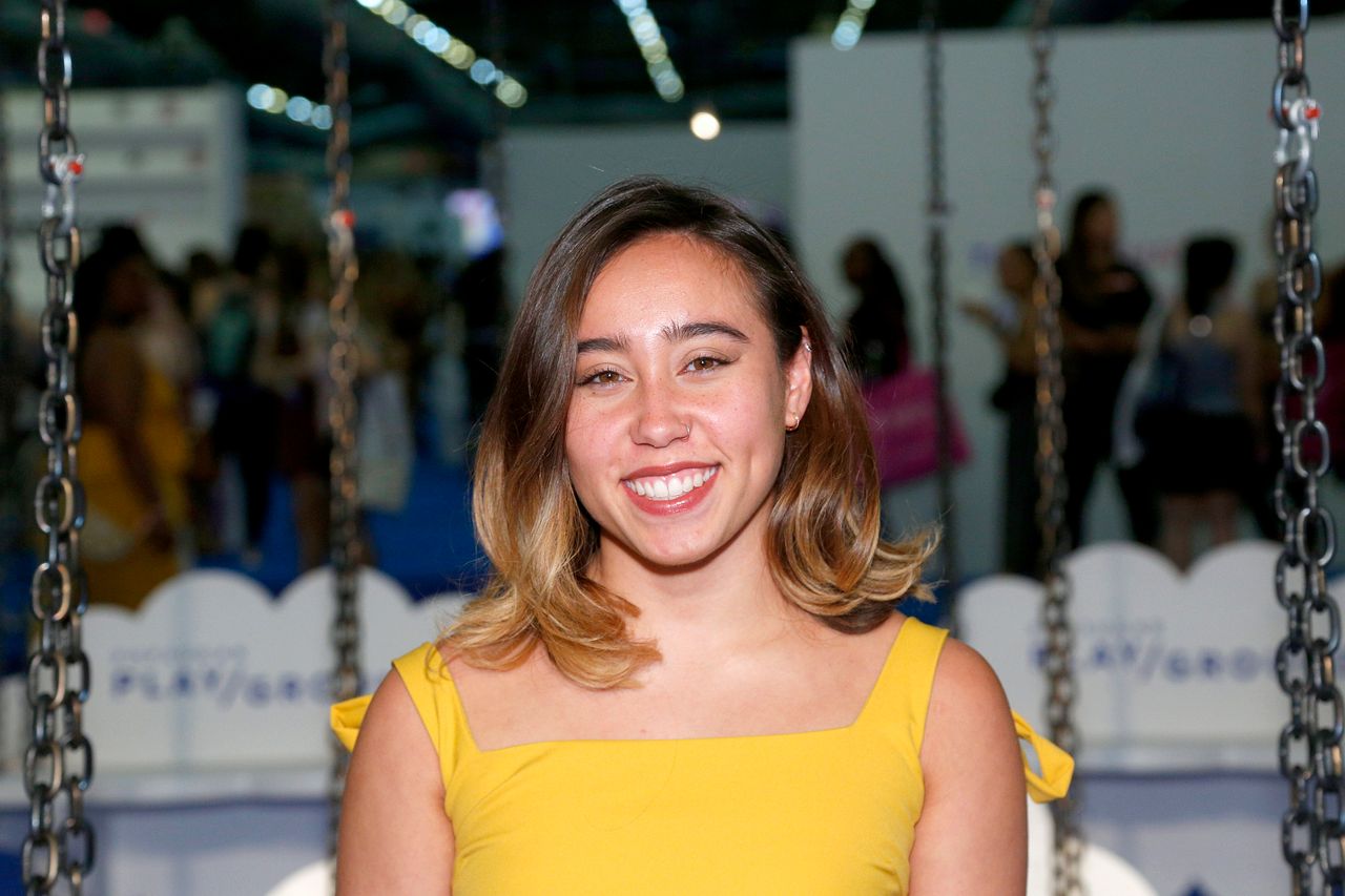 Katelyn Ohashi smiles at the POPSUGAR Play/Ground at Pier 94 on June 23, 2019 in New York City. | Source: Getty Images