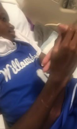 Torianto on his hospital bed |  Source: Youtube/ FOX 26 Houston 