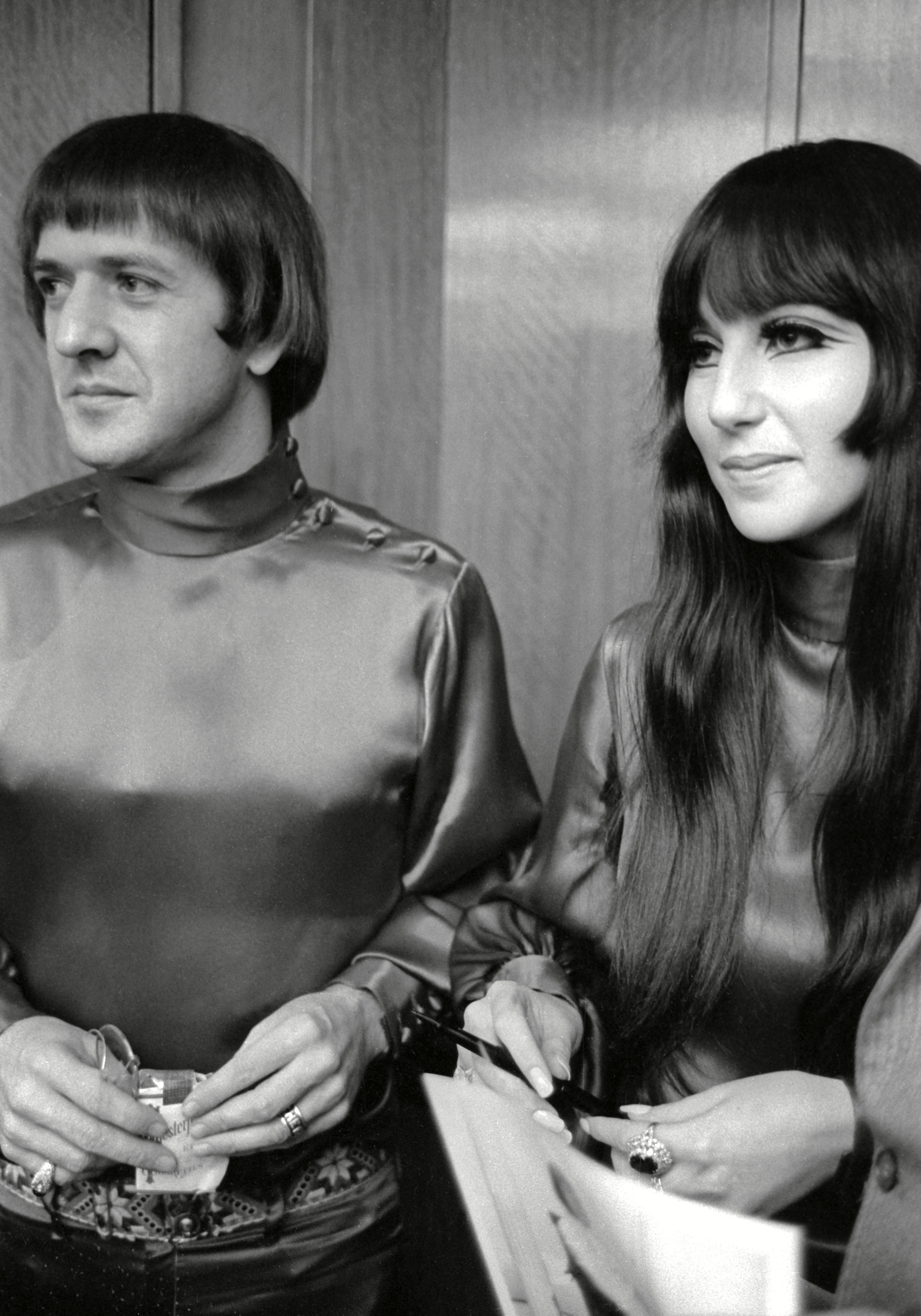 Sonny Bono und Cher am 6. Mai 1967 in New York | Quelle: Getty Images