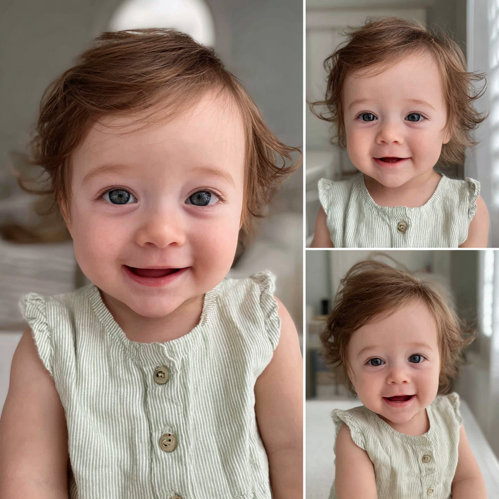 A happy baby girl | Source: Midjourney