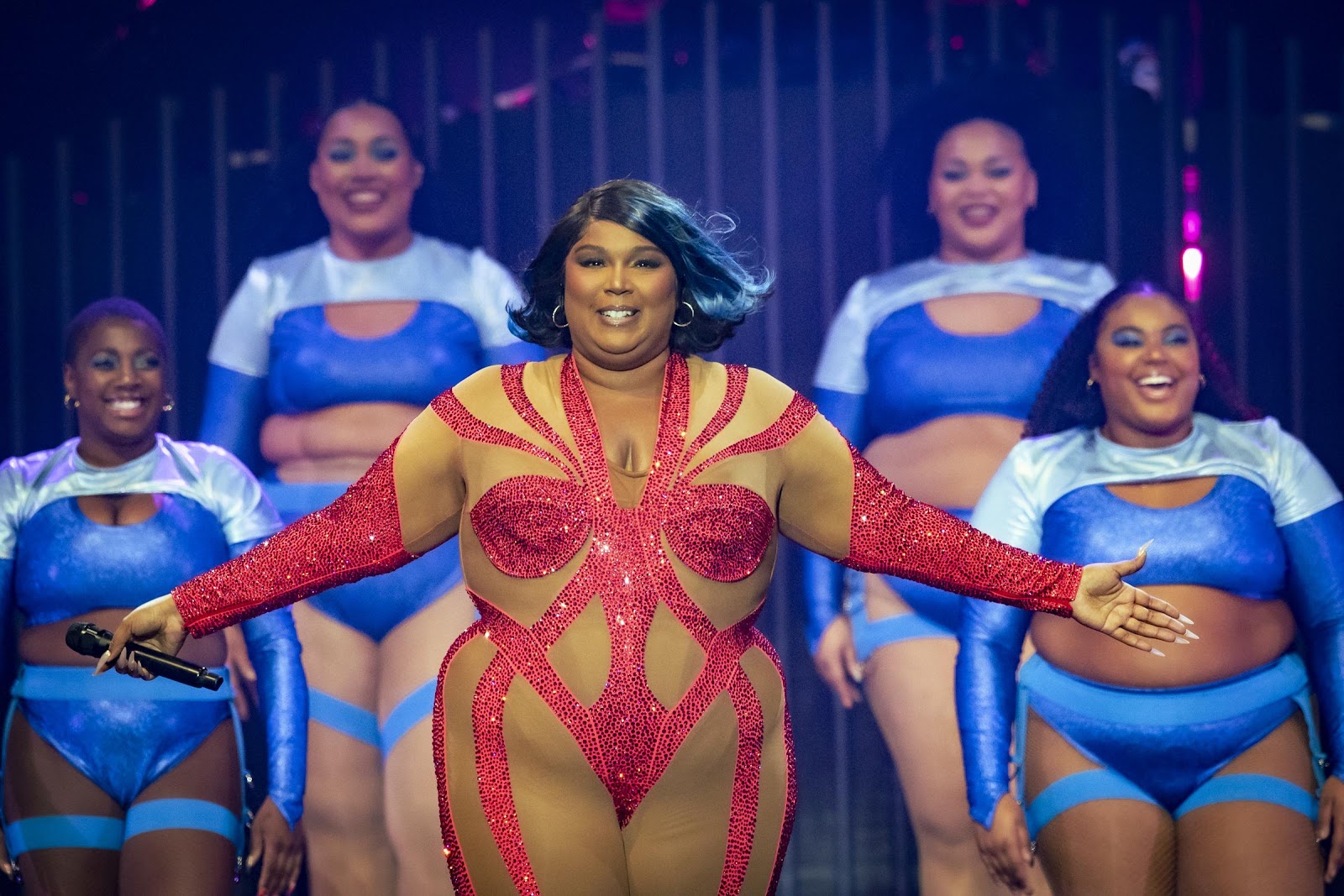 Lizzo performing at the Mediolanum Forum of Assago in Milan, Italy on March 2, 2023. | Source: Getty Images